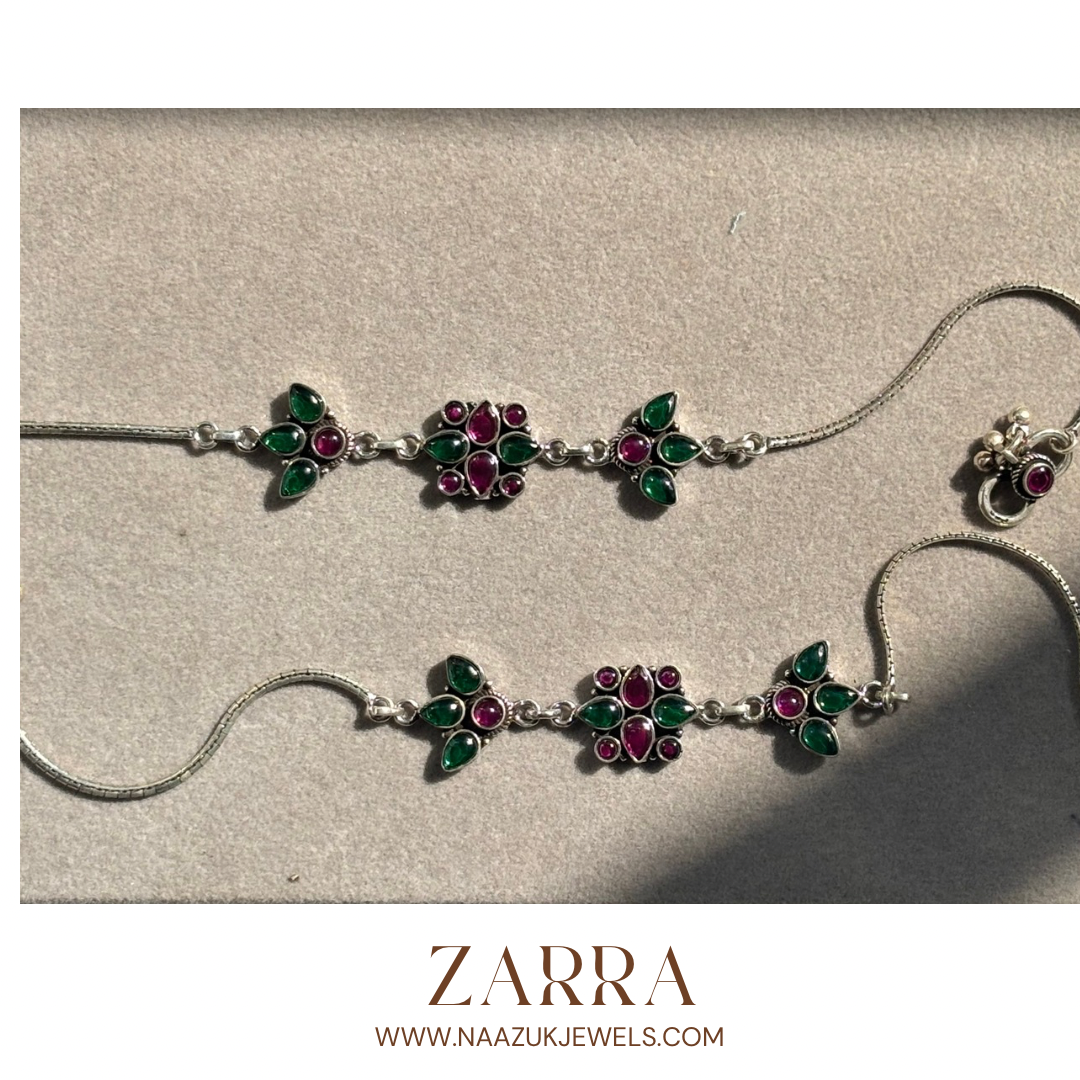 Meer anklets– A Floral Symphony of Elegance