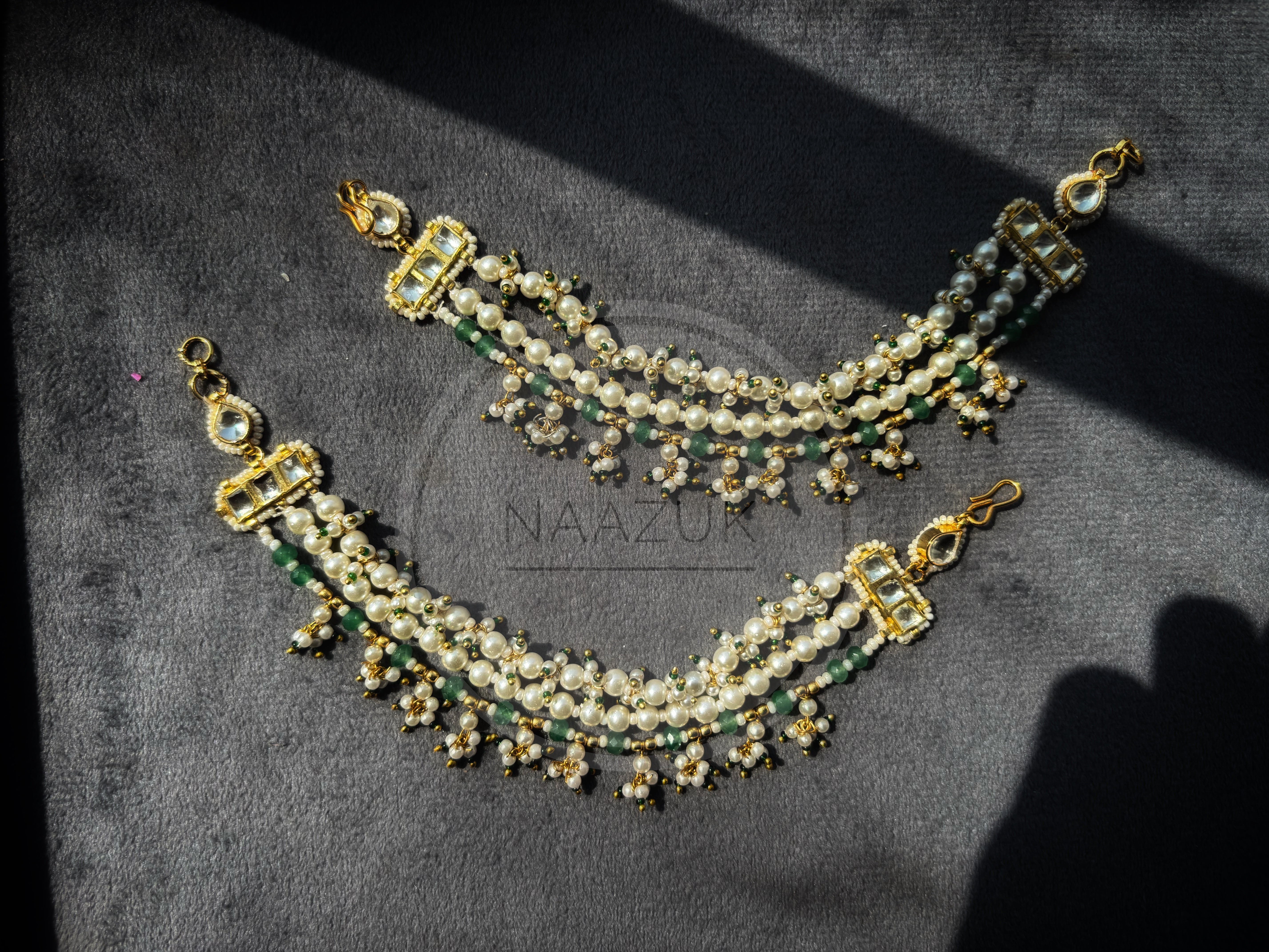 Soma Saharay Layered Earchains with Pearls