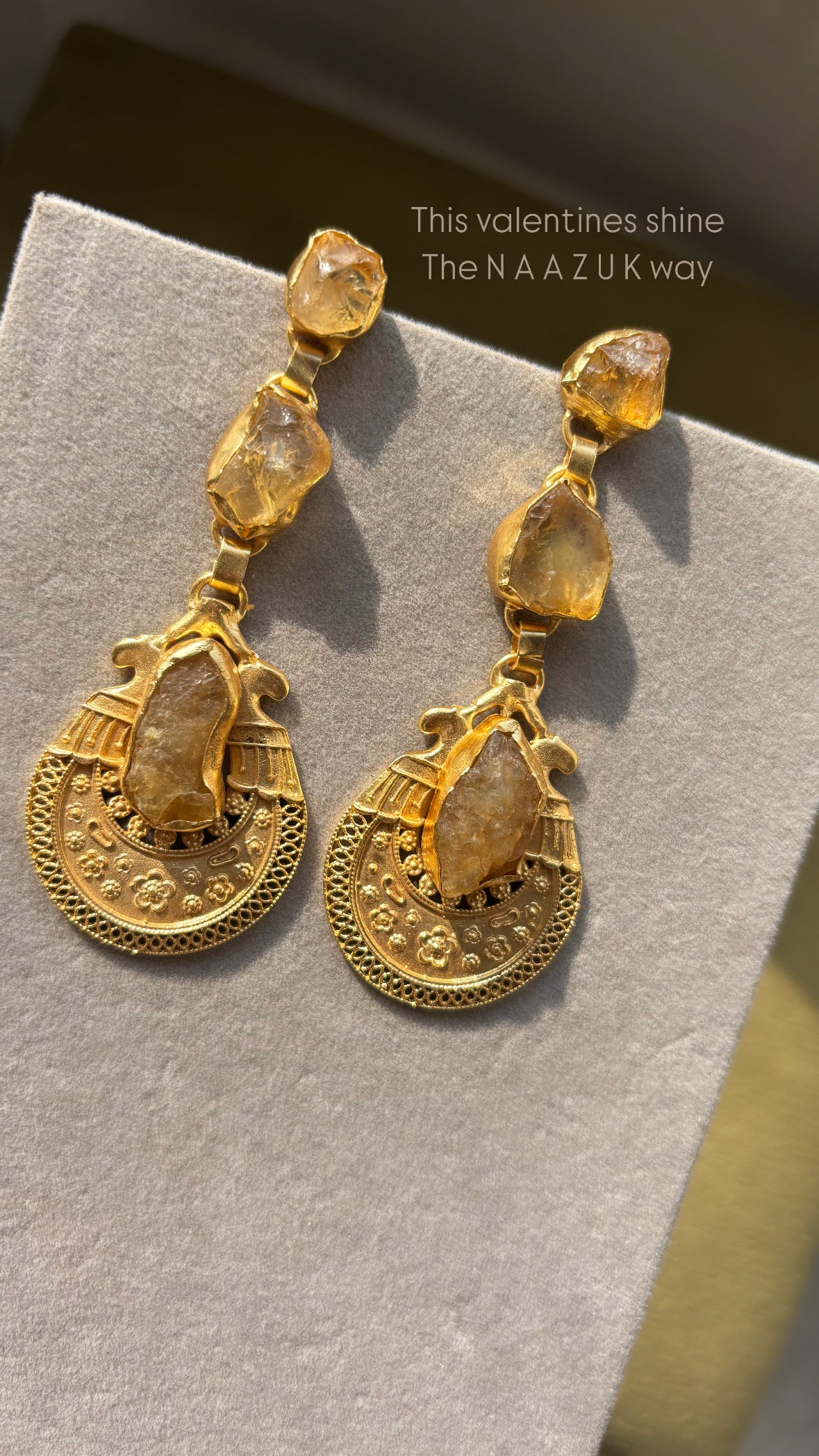 Maria Earrings – Natural Tourmaline Elegance