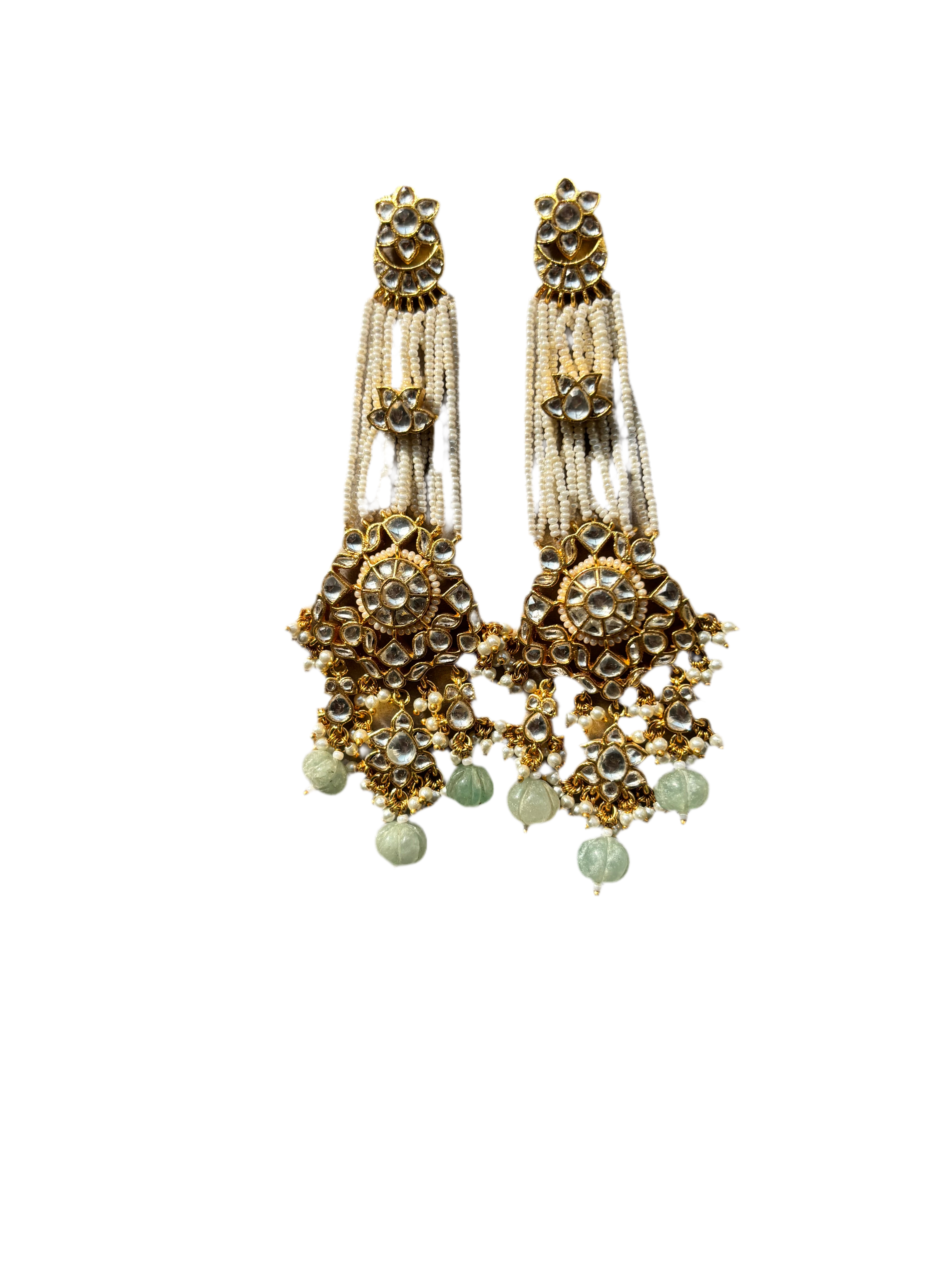 Mariyam Chandelier Earrings – Customisable 22K Gold-Plated Elegance