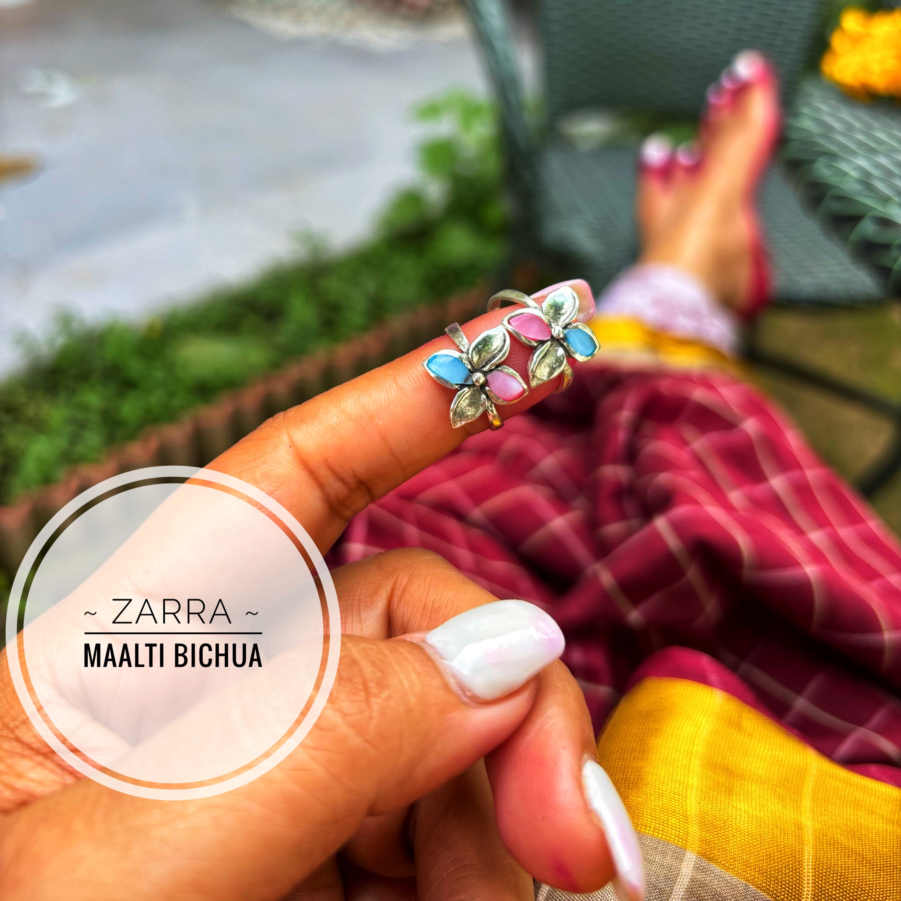 Malti Bichua with Blue Monalisa & Pink Tourmaline