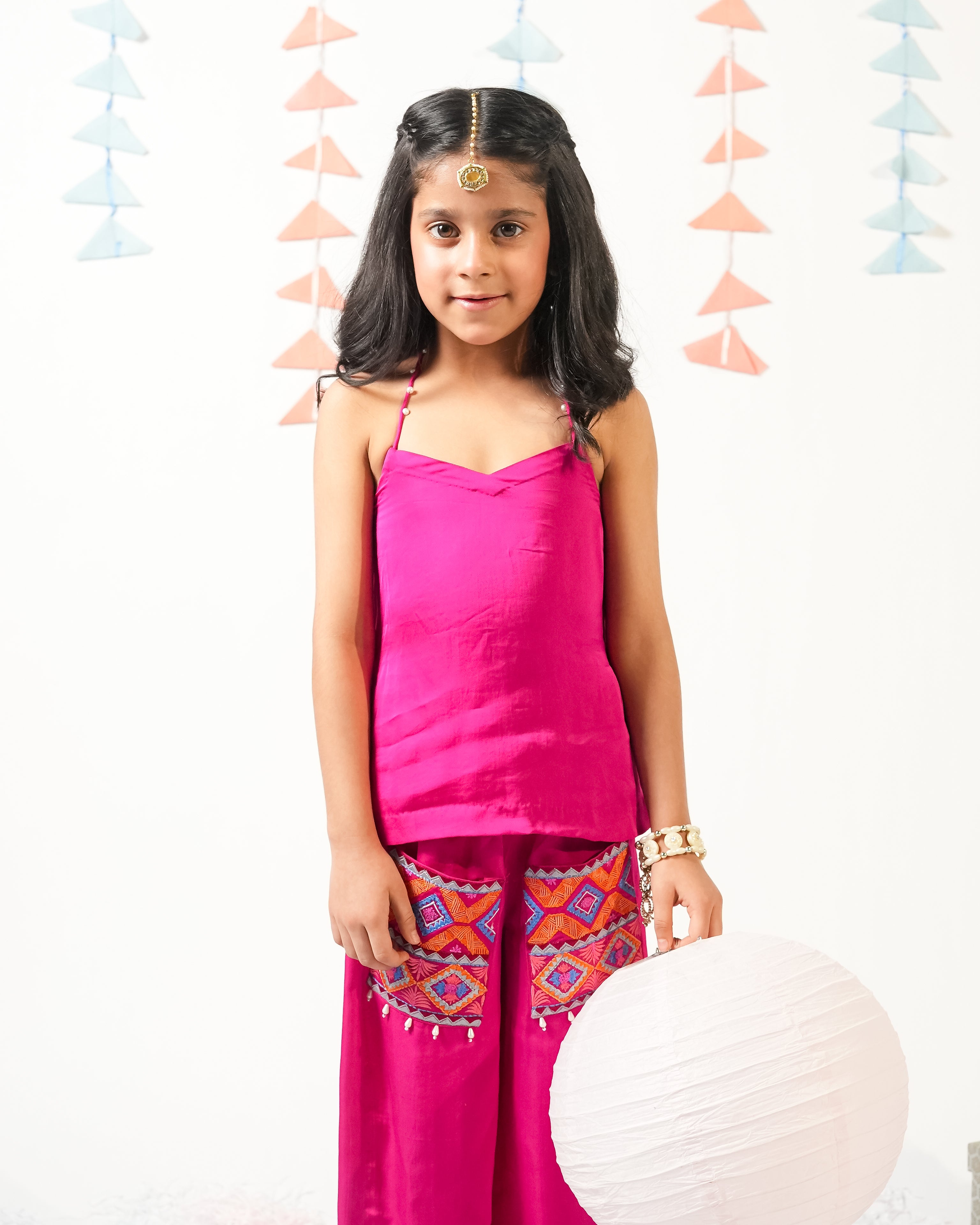 Sifat Halter Pants Set – Ethnic Chic for Little Divas