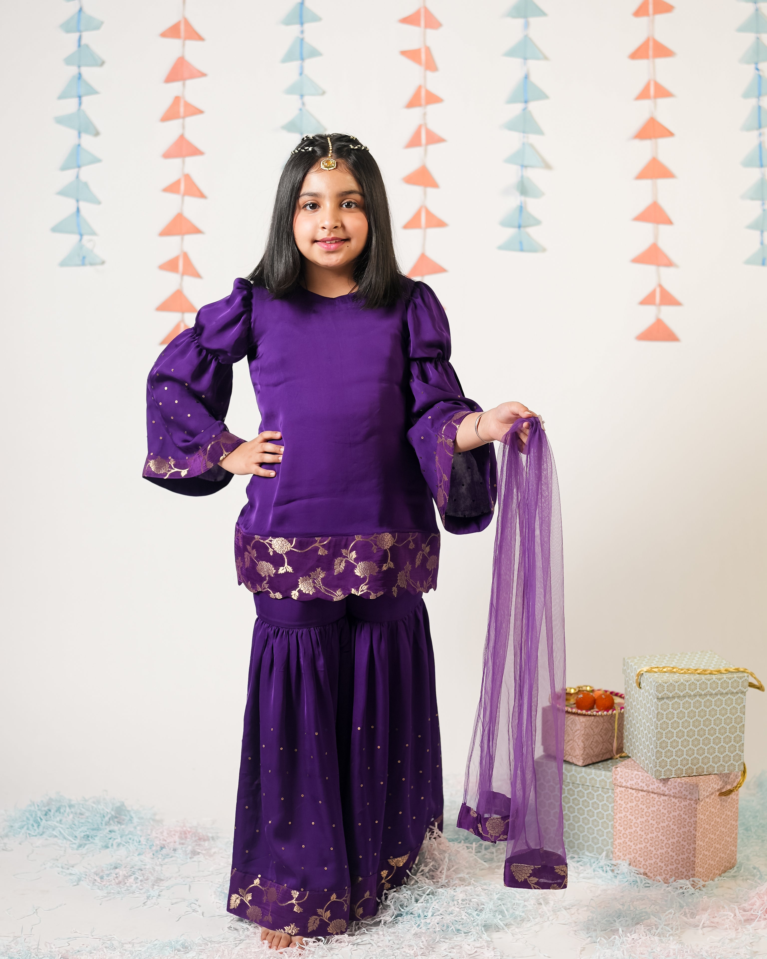 Nureya Garara Set – Royal Purple Elegance