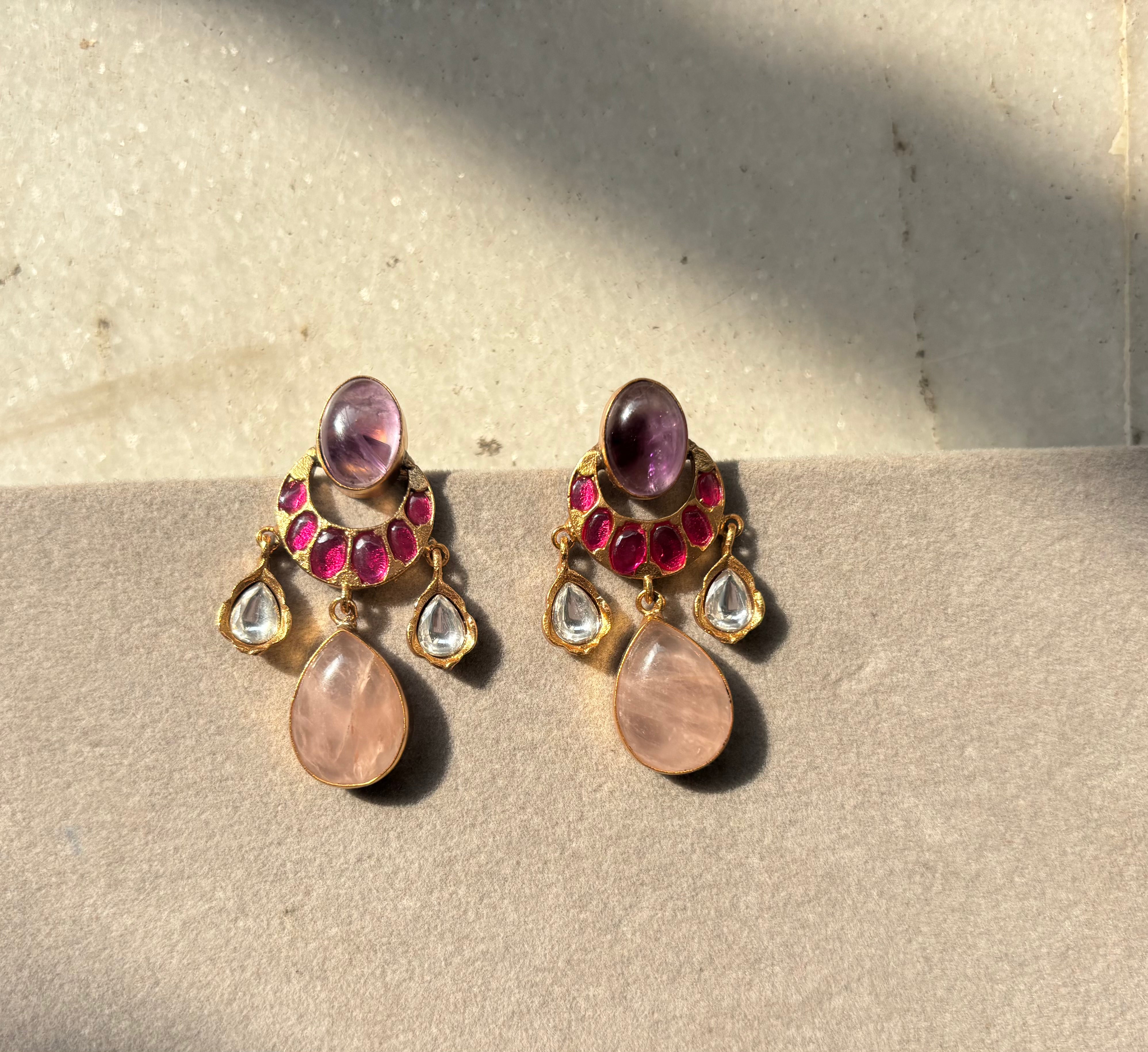 Jumla Natural Stone Drop Chandbalis - LIMITED EDITION