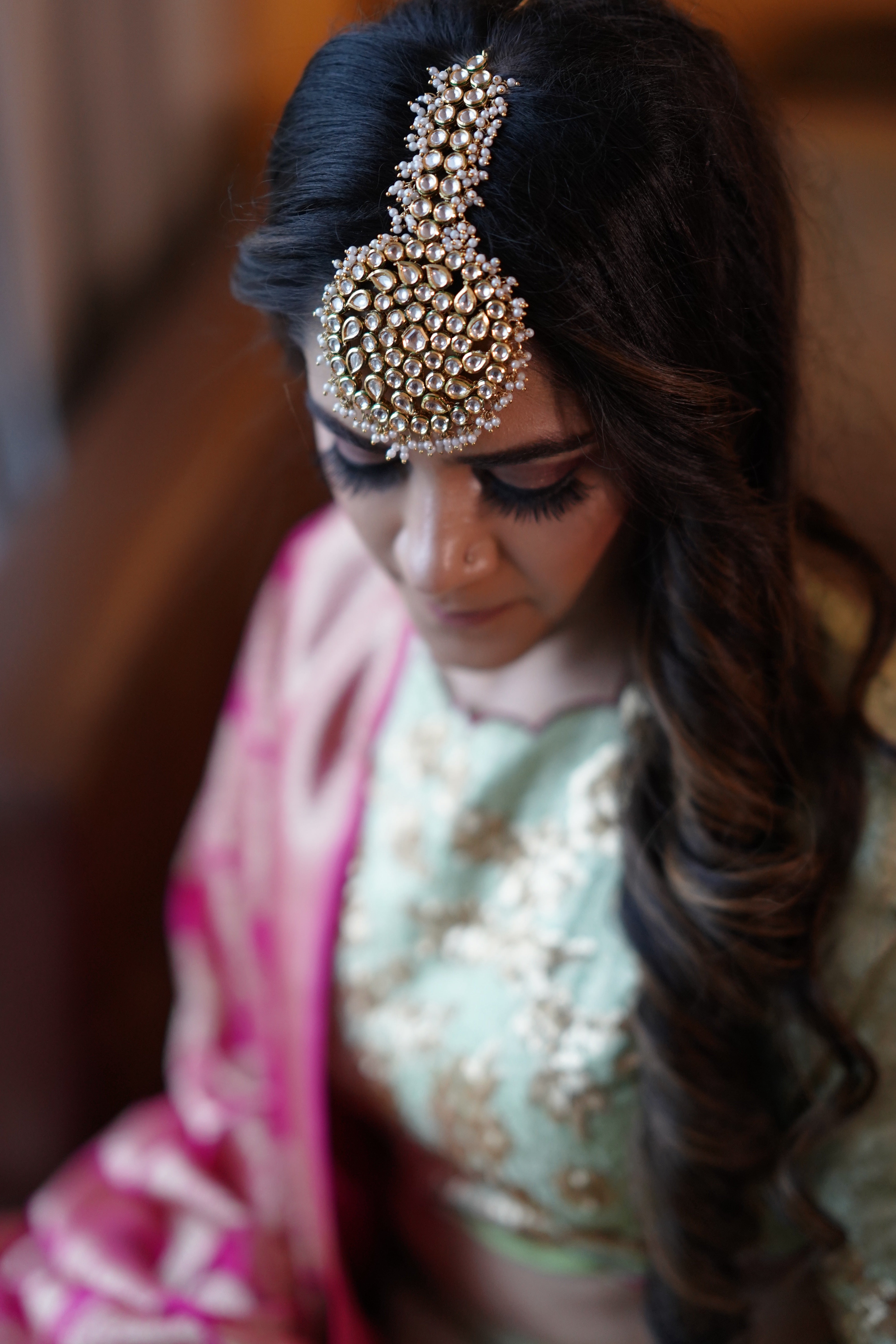 Jazz Cluster Maangtika | 18K Gold Plated | Statement Bridal Headpiece