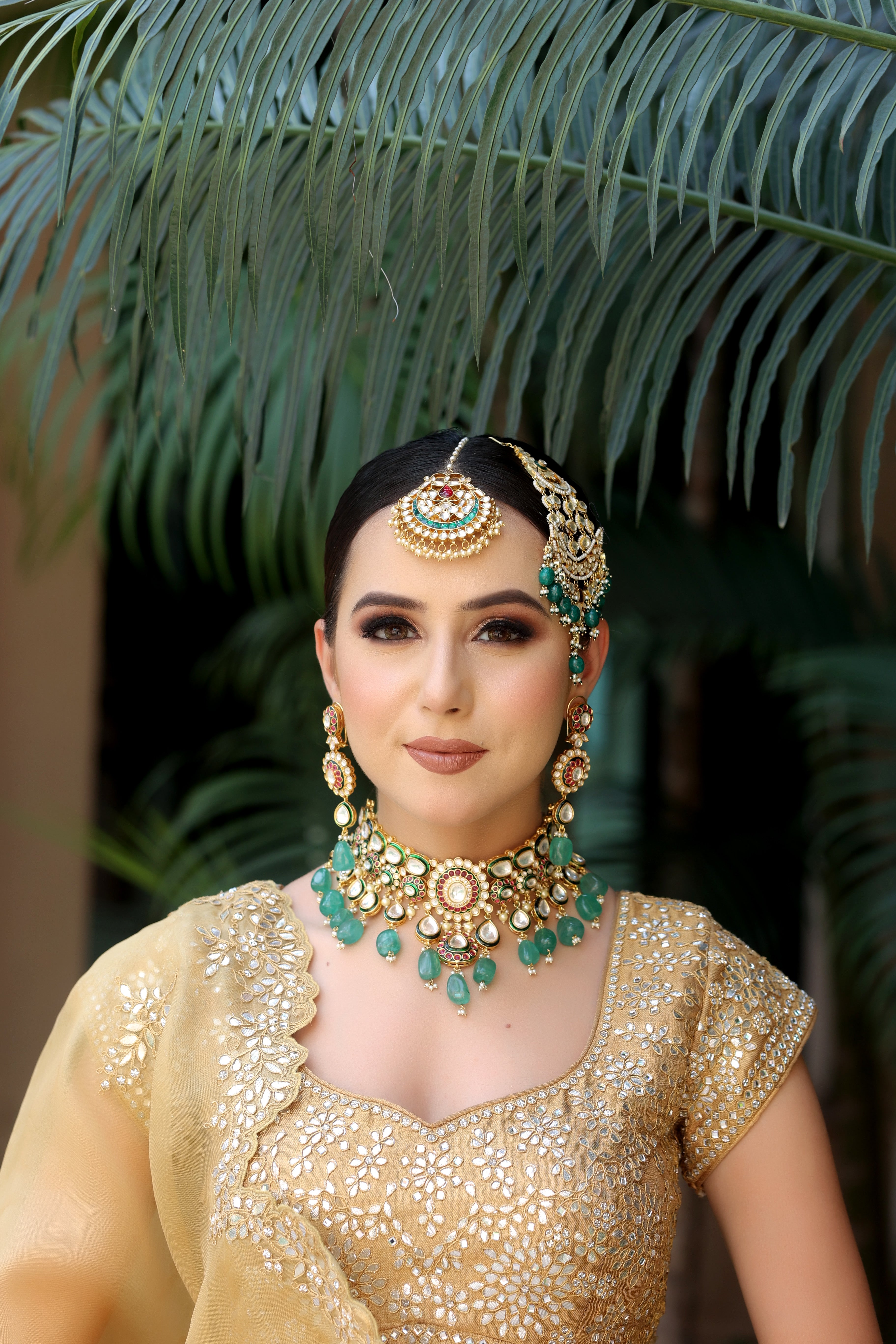 Seerat Necklace Set – 22K Gold Plated | Made to Order