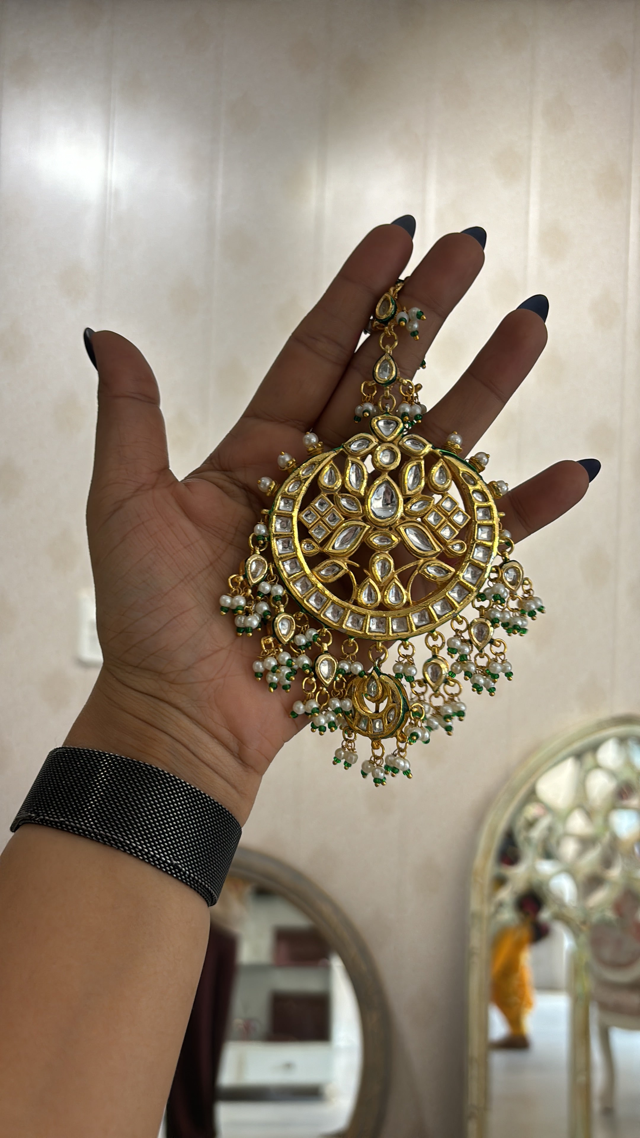 Preeto Maangtika – Oversized Punjabi Maangtika