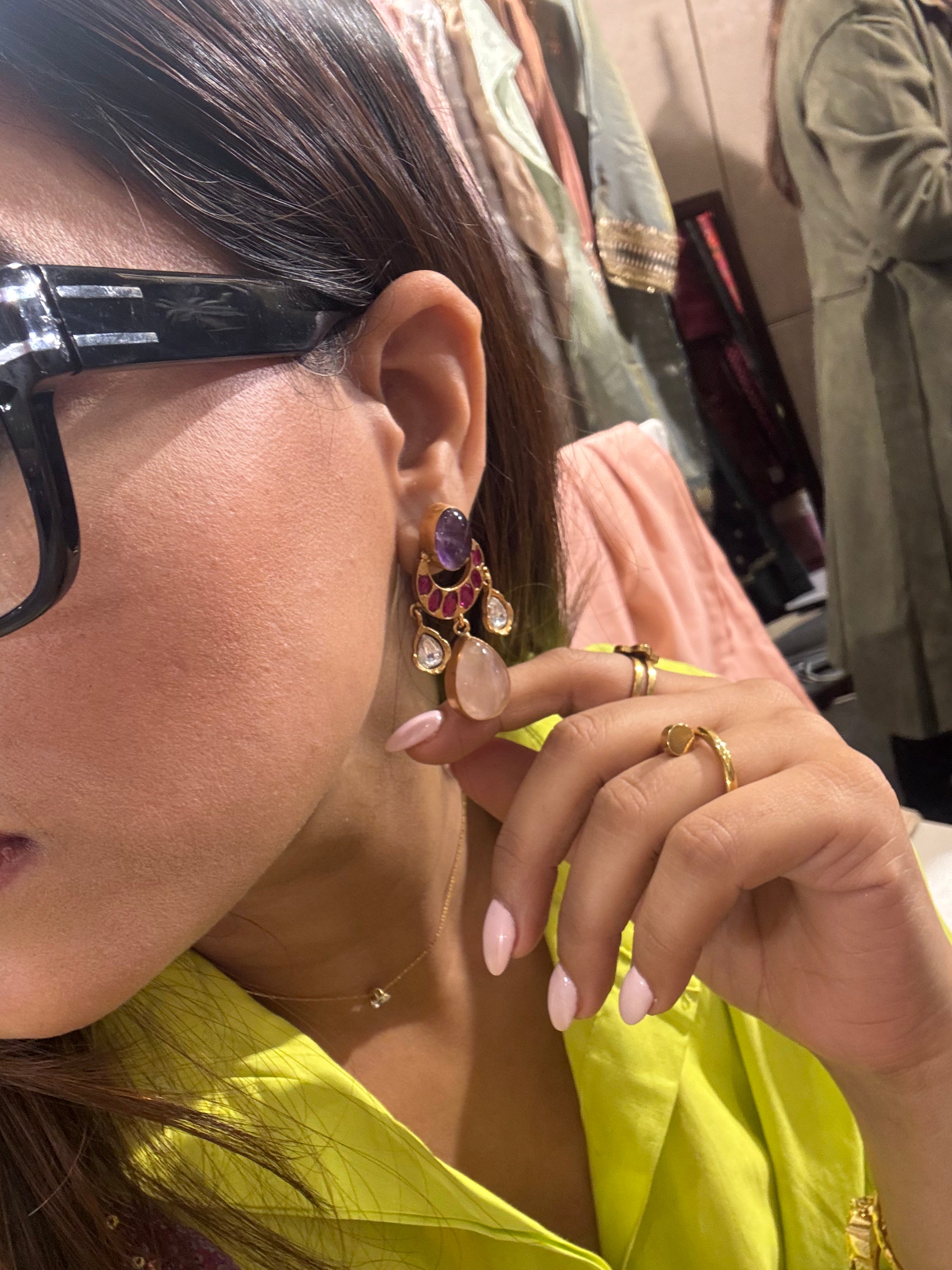 Jumla Natural Stone Drop Chandbalis - LIMITED EDITION