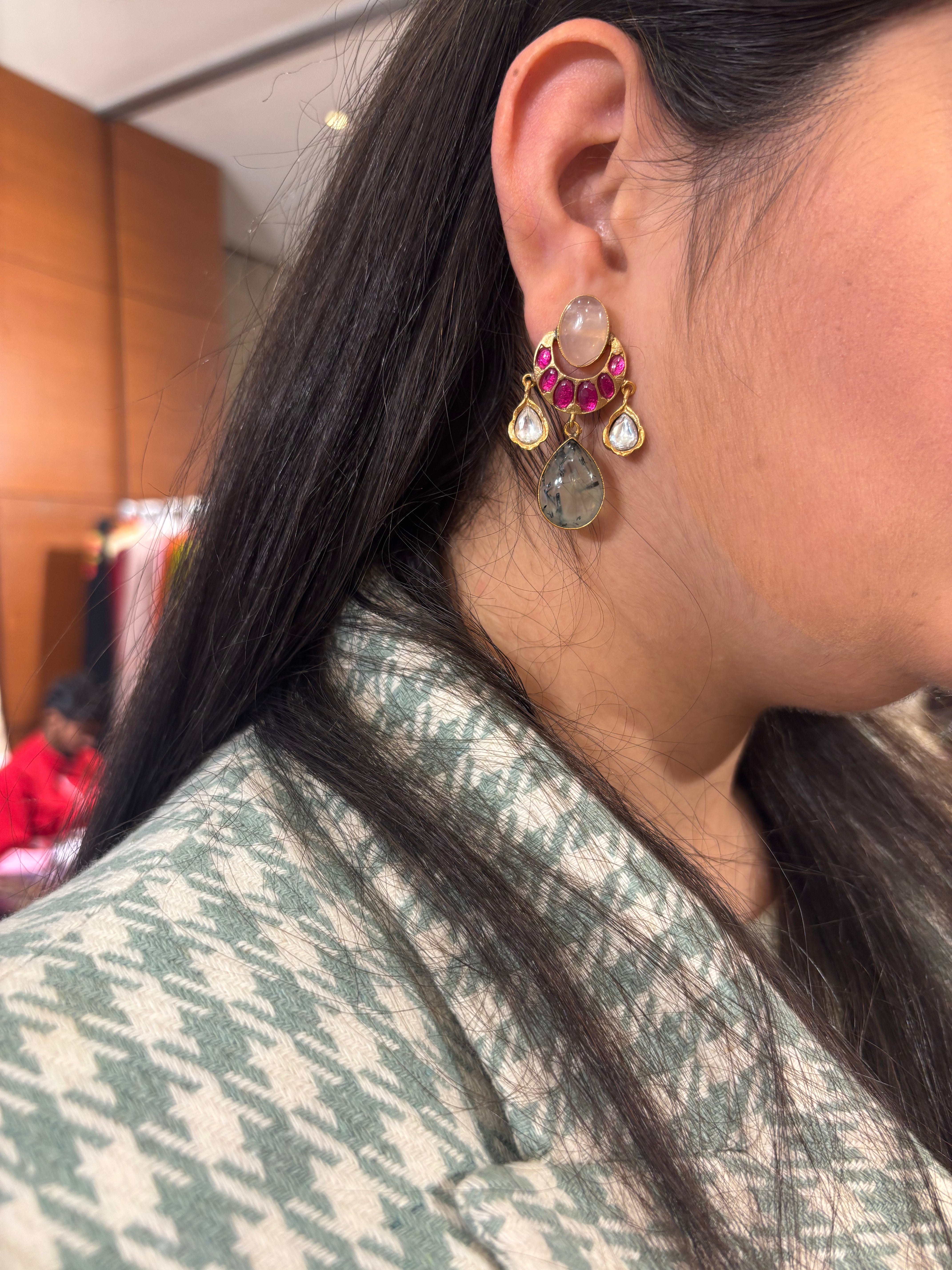 Jumla Natural Stone Drop Chandbalis - LIMITED EDITION