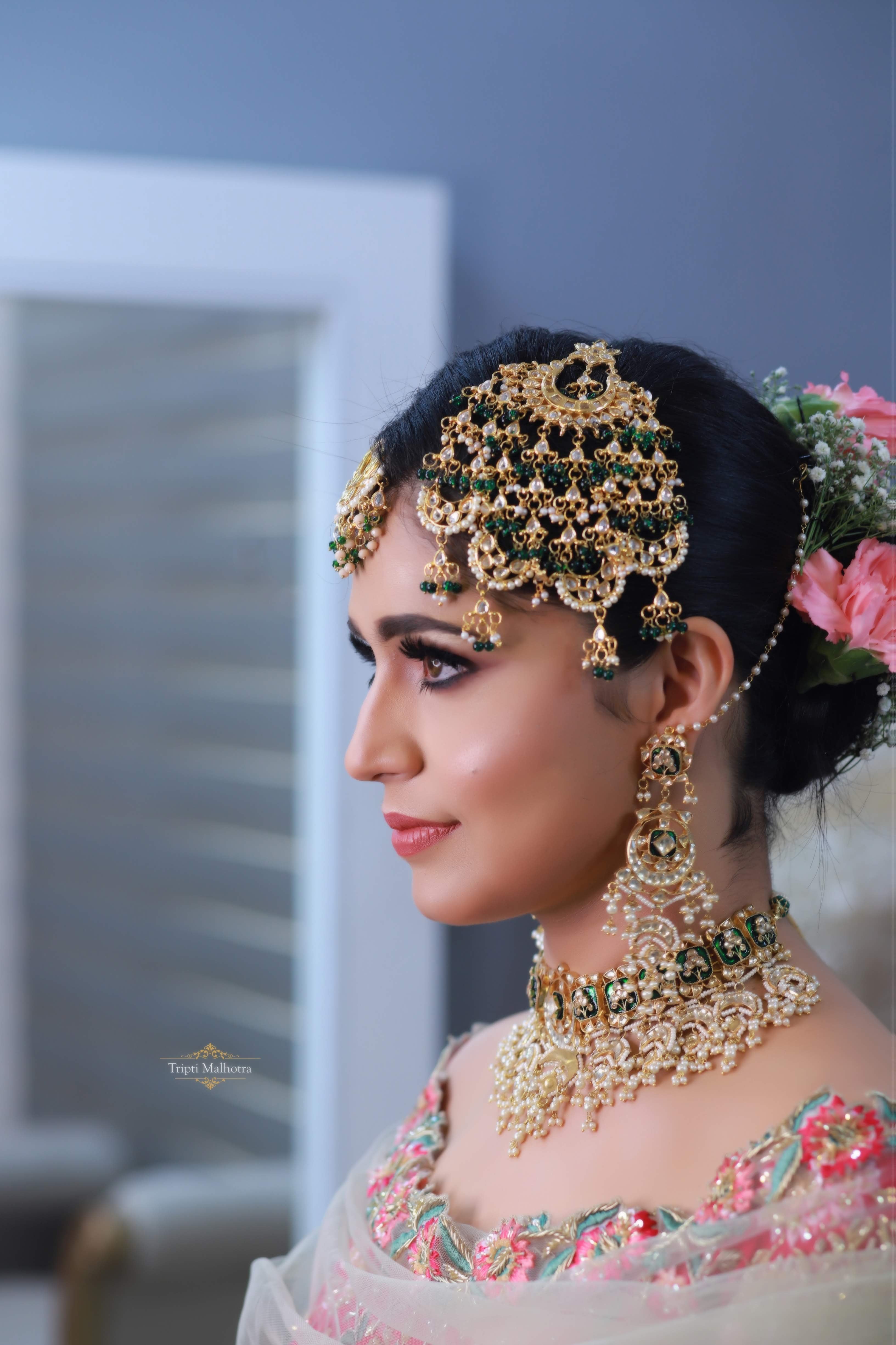 Qala Passa – Mughal-Inspired Bridal Side Headpiece | Pearl Jaal Design | Customisable