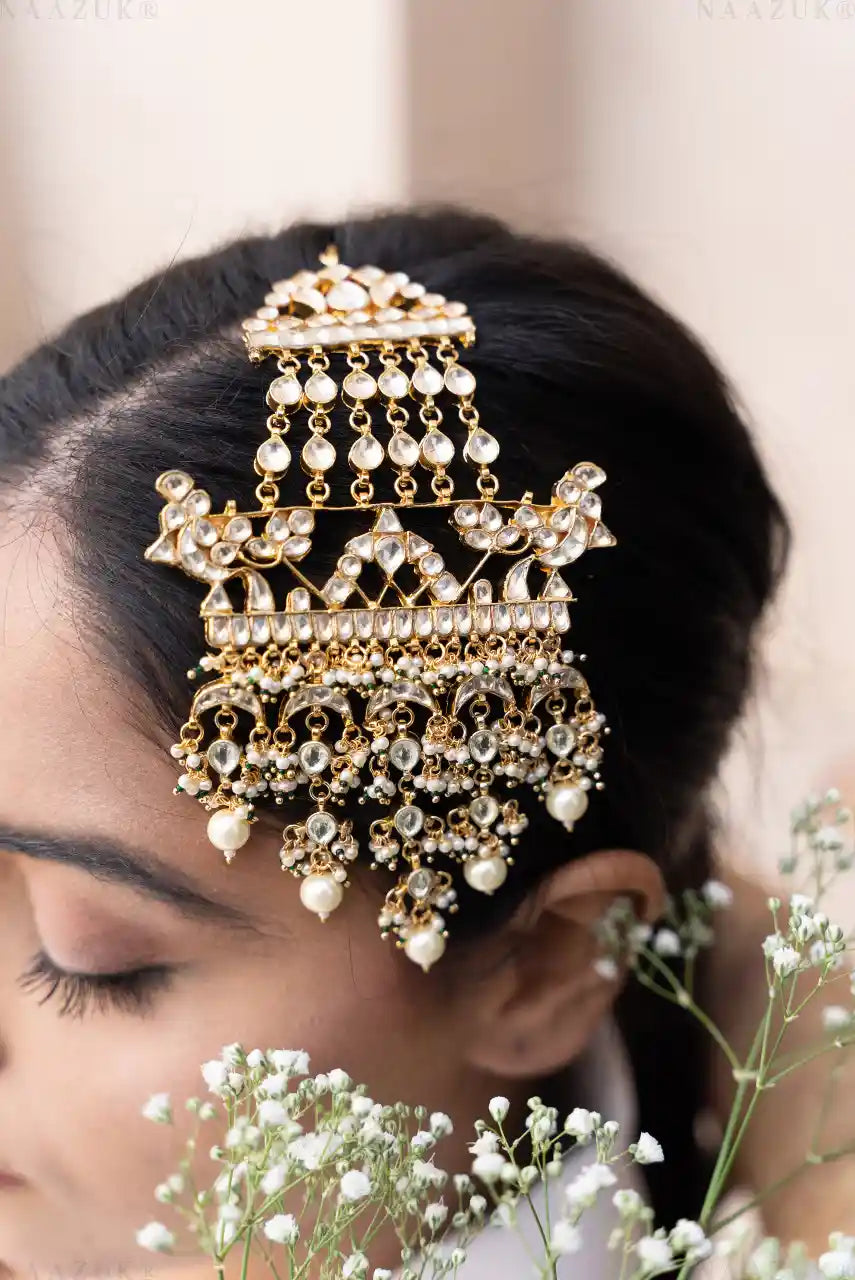 Zarah Oversized Mughal Passa | 18K Gold Plated