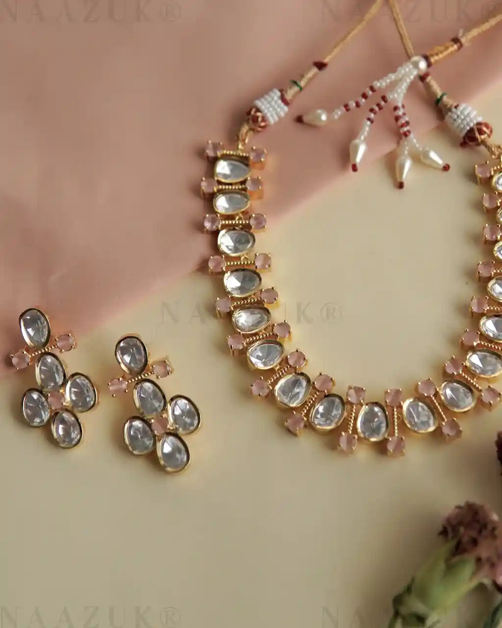 Gulab - faux Polki neckline