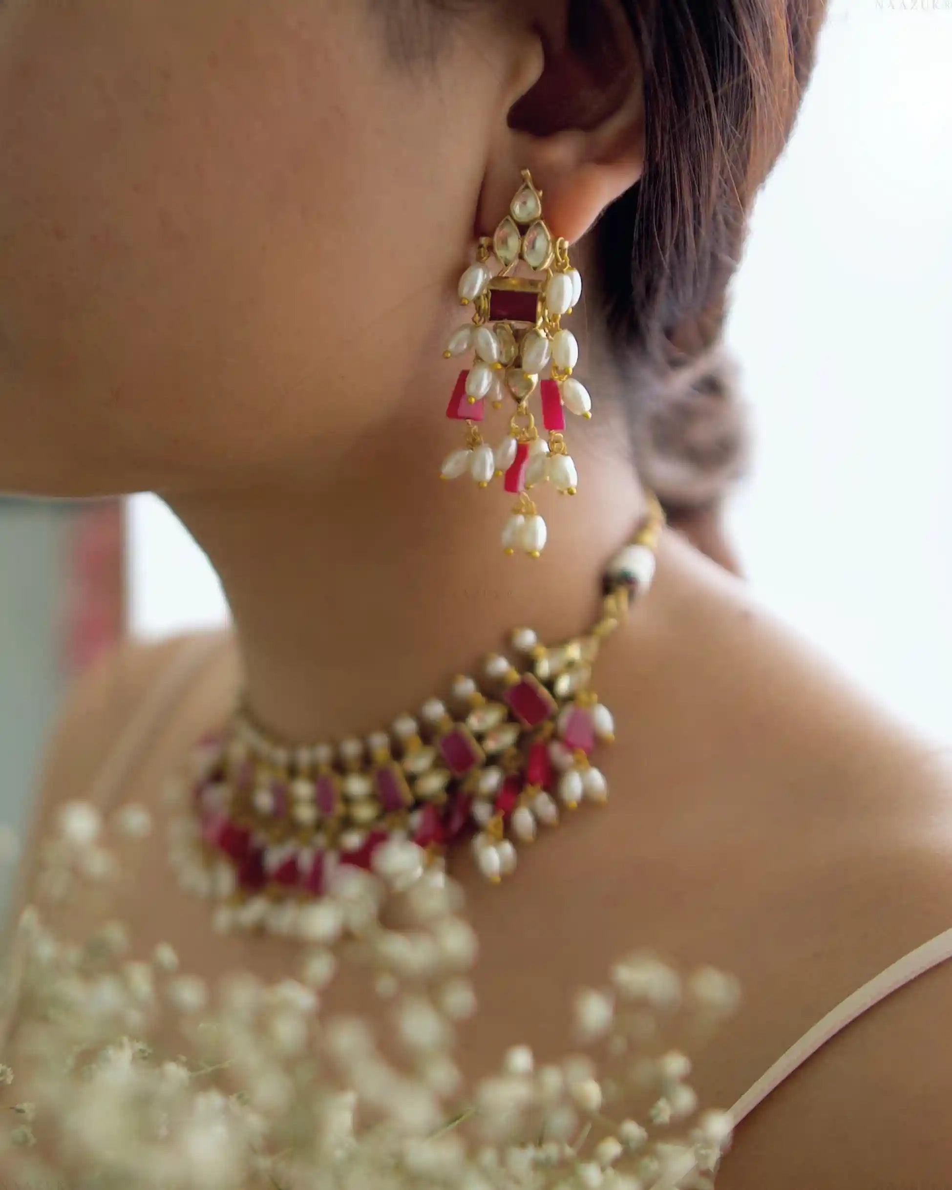 Heer Ruby Choker Set