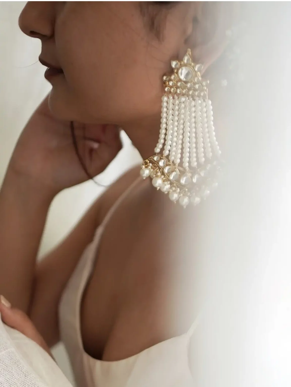 Sahiba Chandbalis – 22K Gold Plated | Dual-Style Earrings & Side Passa | Made to Order