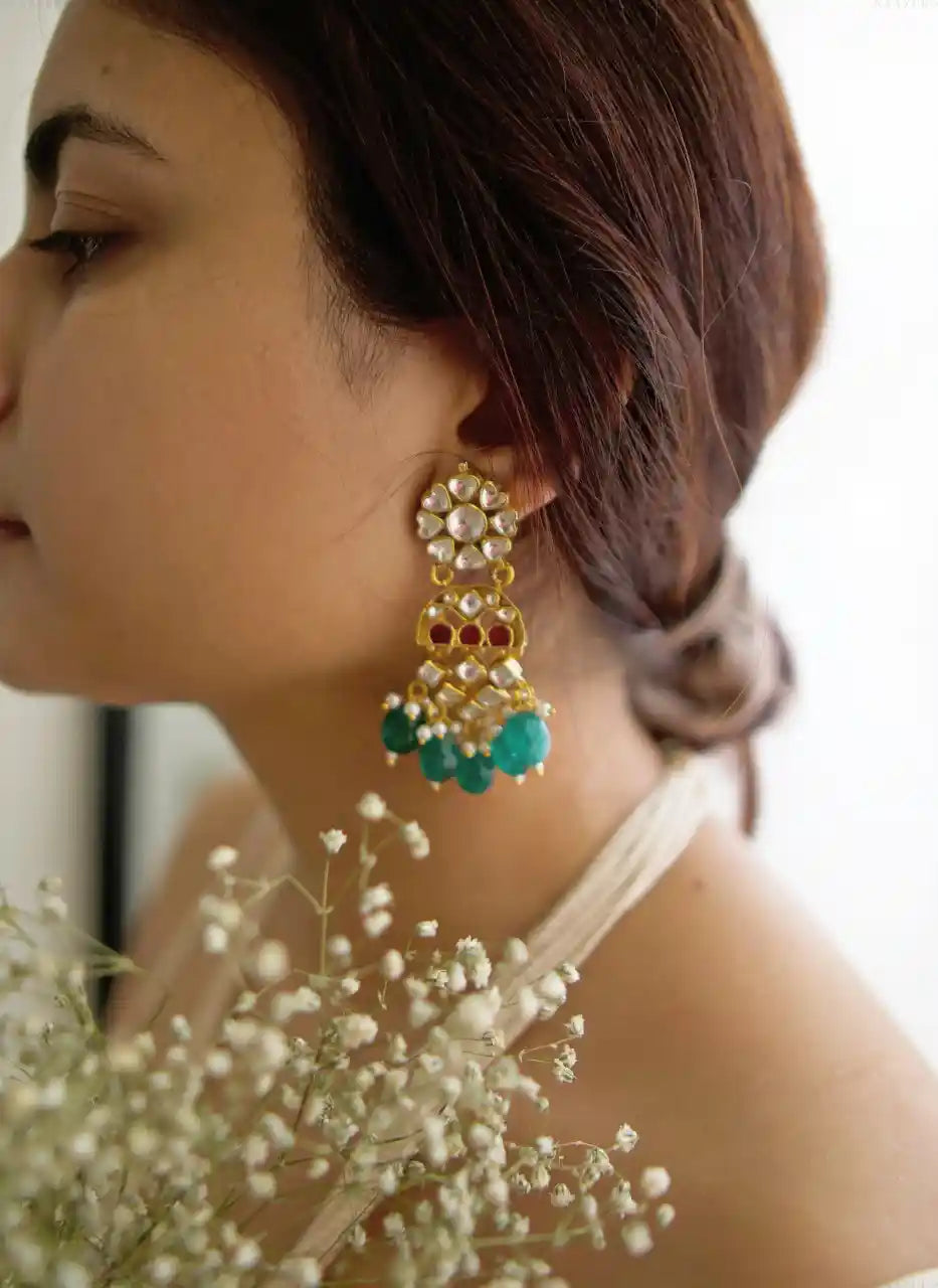 Sazina Long Necklace Set – 22K Gold Plated