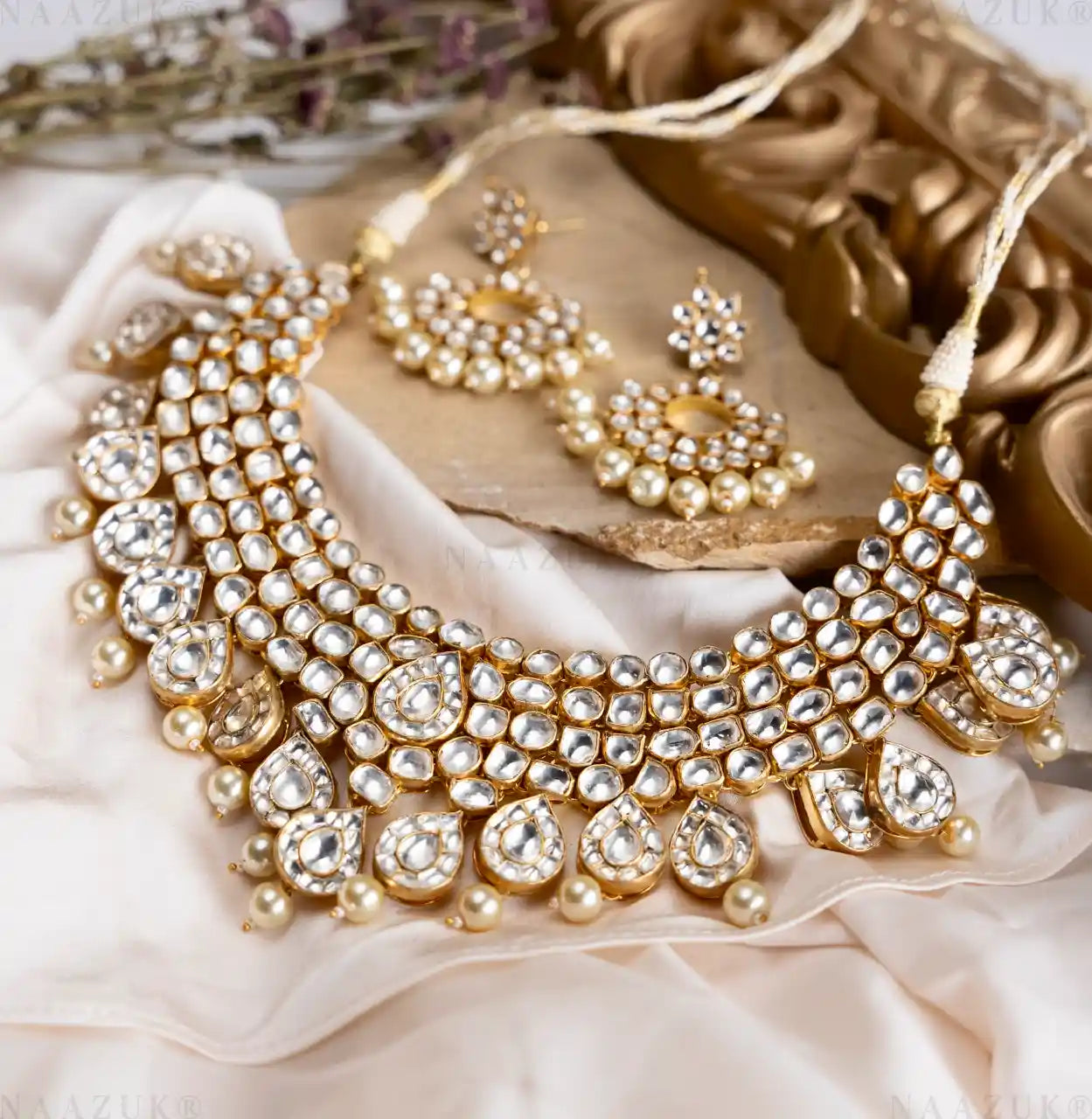 Sunehri Fine Polki Set – 22K Gold Plated
