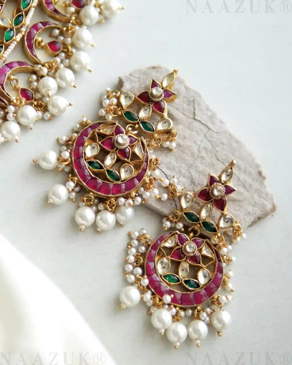Surkh Necklace Set | 22K Gold Plated