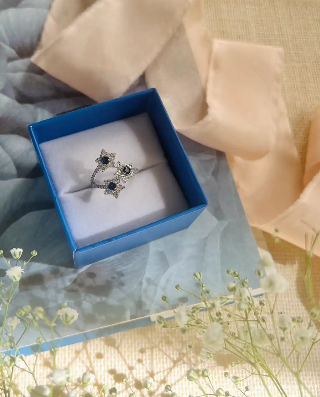Tri Silver Ring – Adjustable Openable Ring
