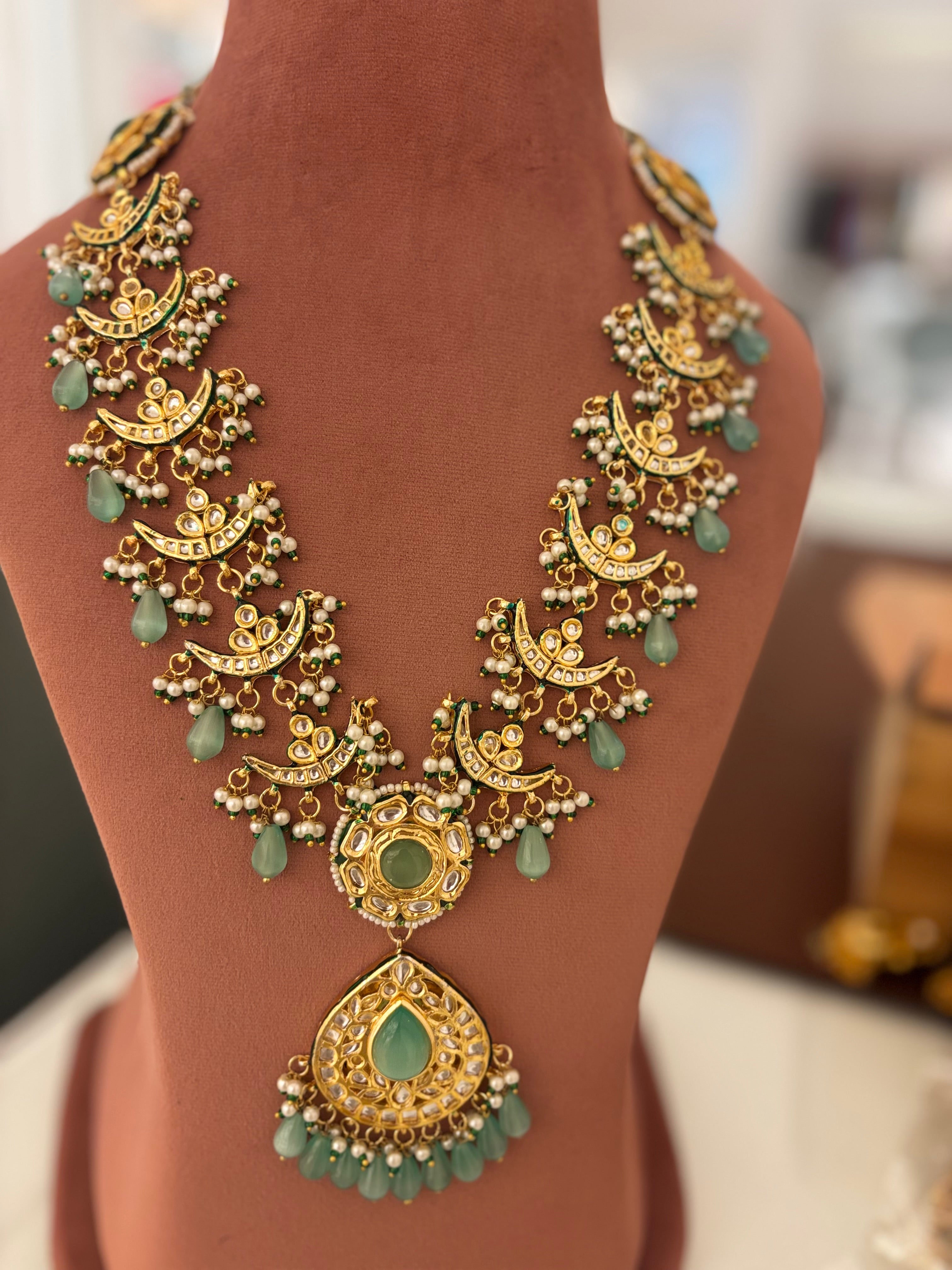 👑 RajKundan Classic Long Haar Set – Clearance Bridal Heritage Necklace