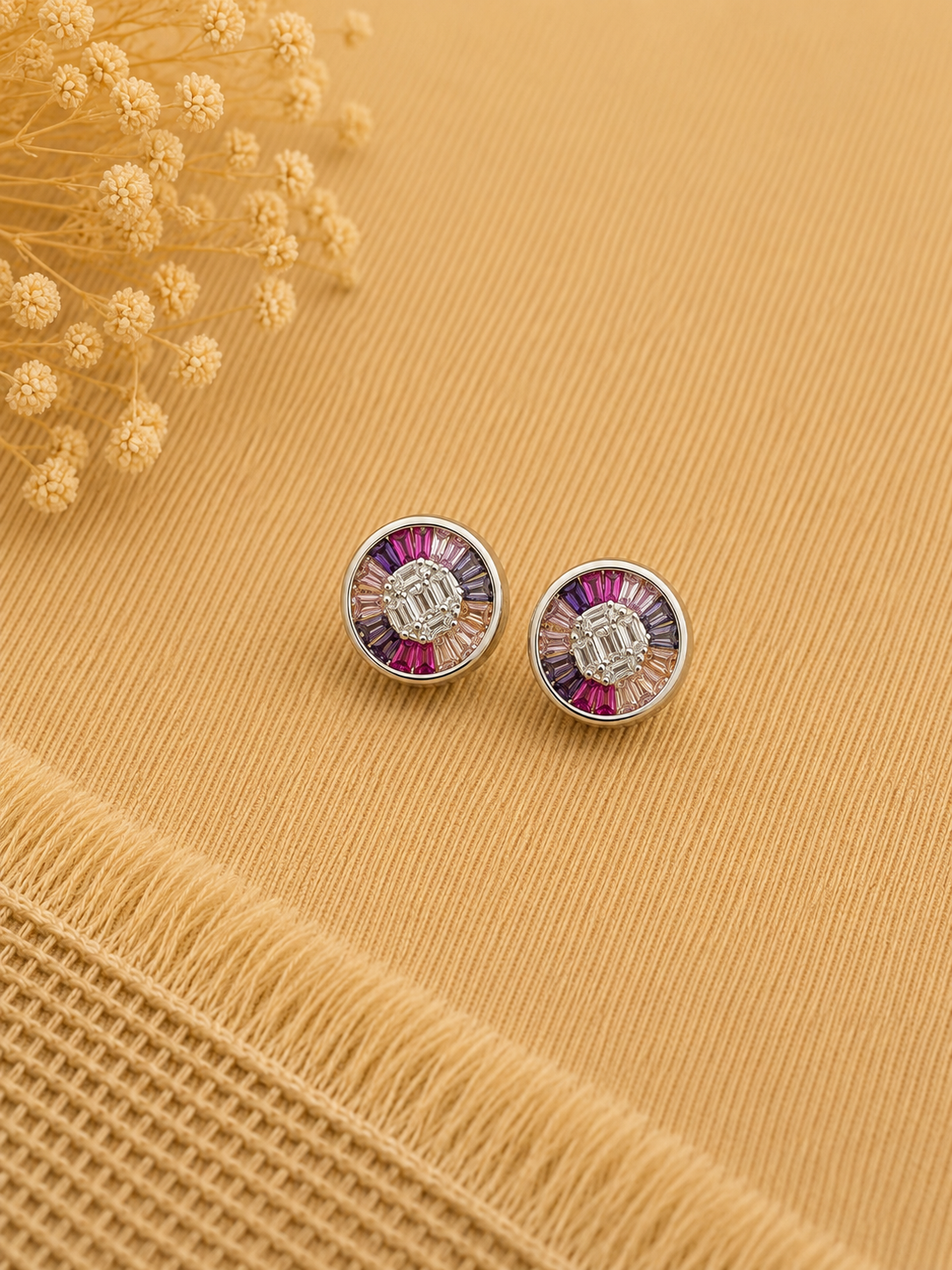 Aurora Prism Silver Studs