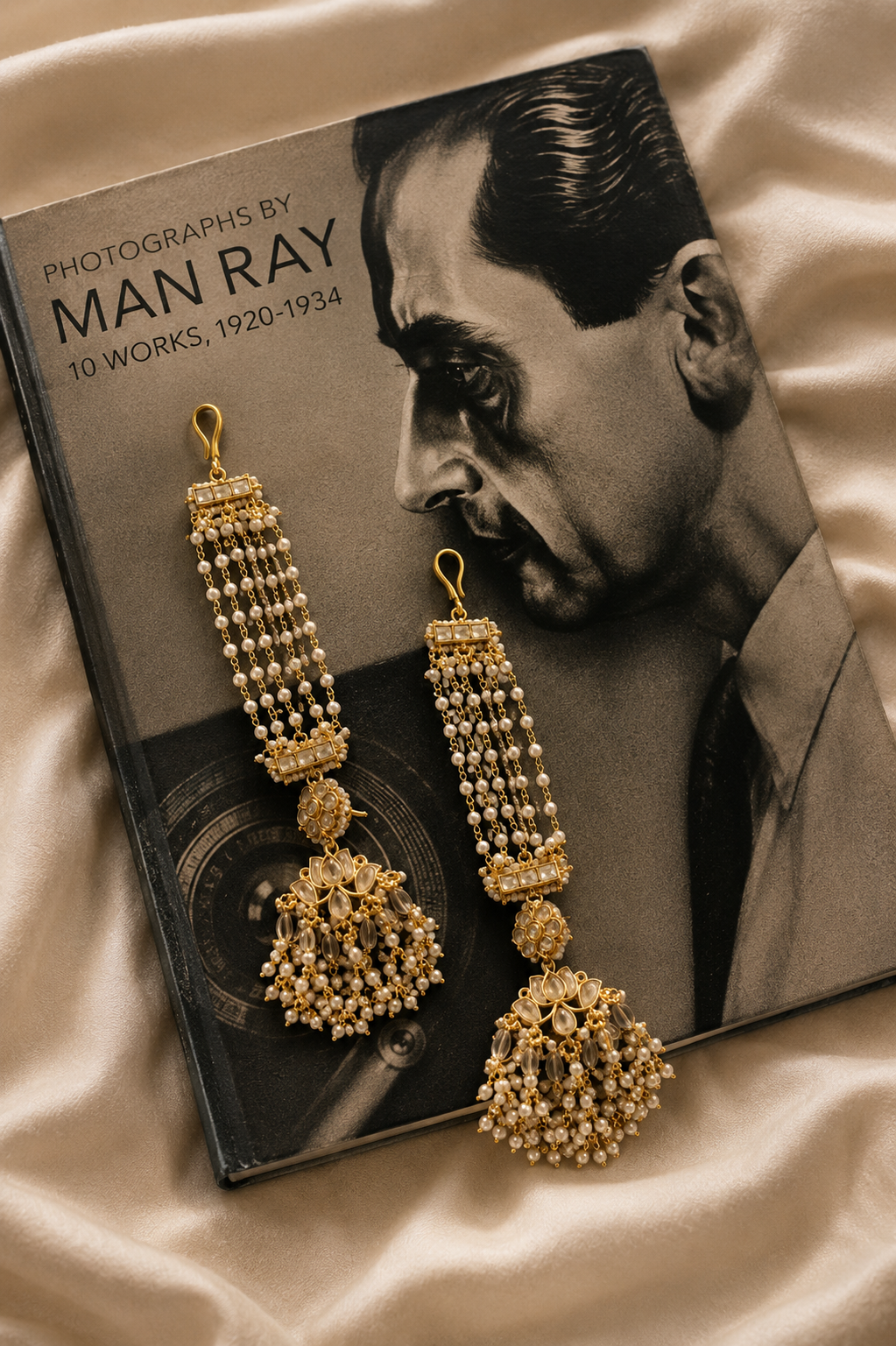 Aabroo Pearl Jhumka Earrings