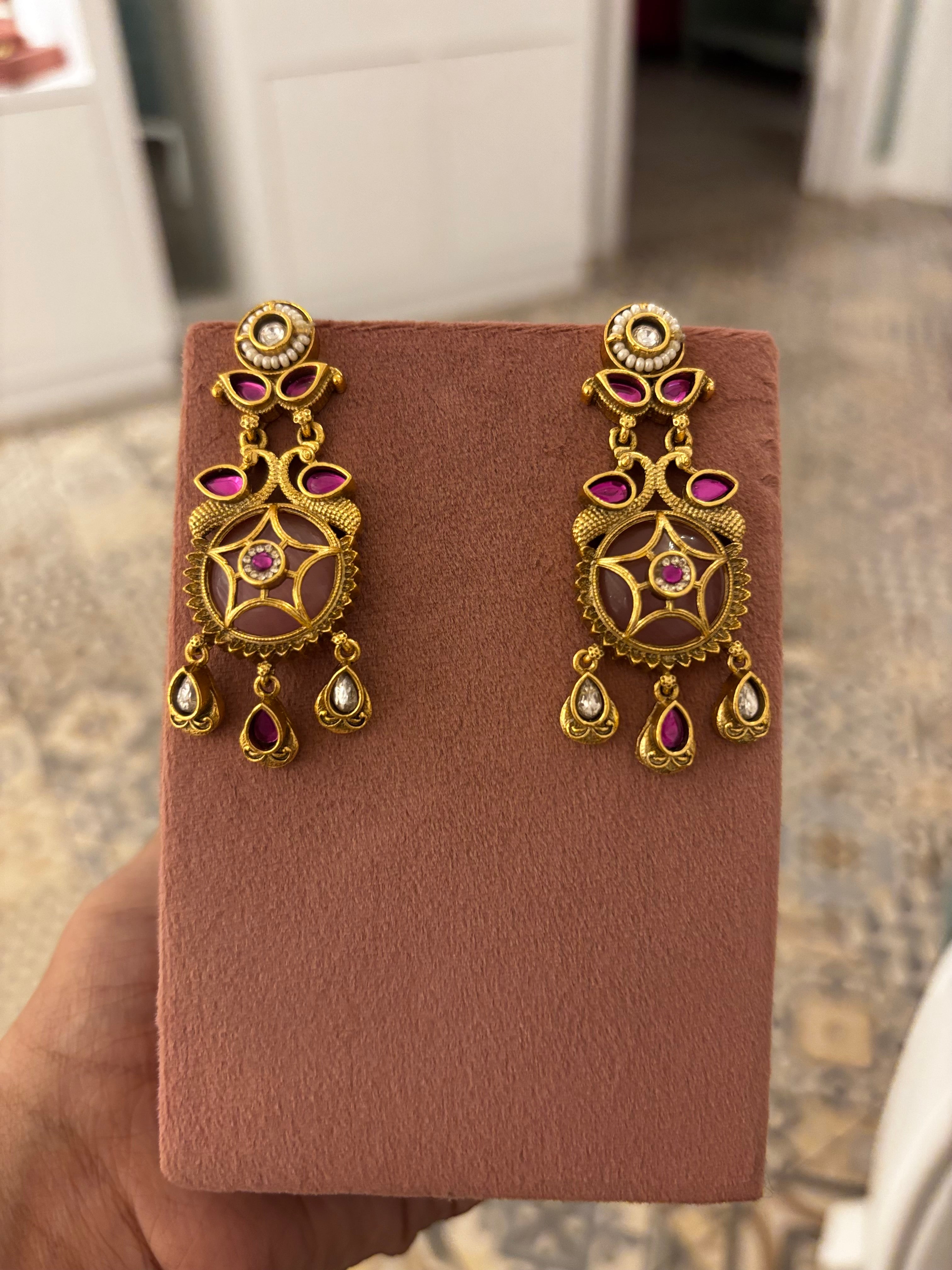 MayurRaj Heritage Haar | Peacock Motif Gold Look‑Alike Long Necklace