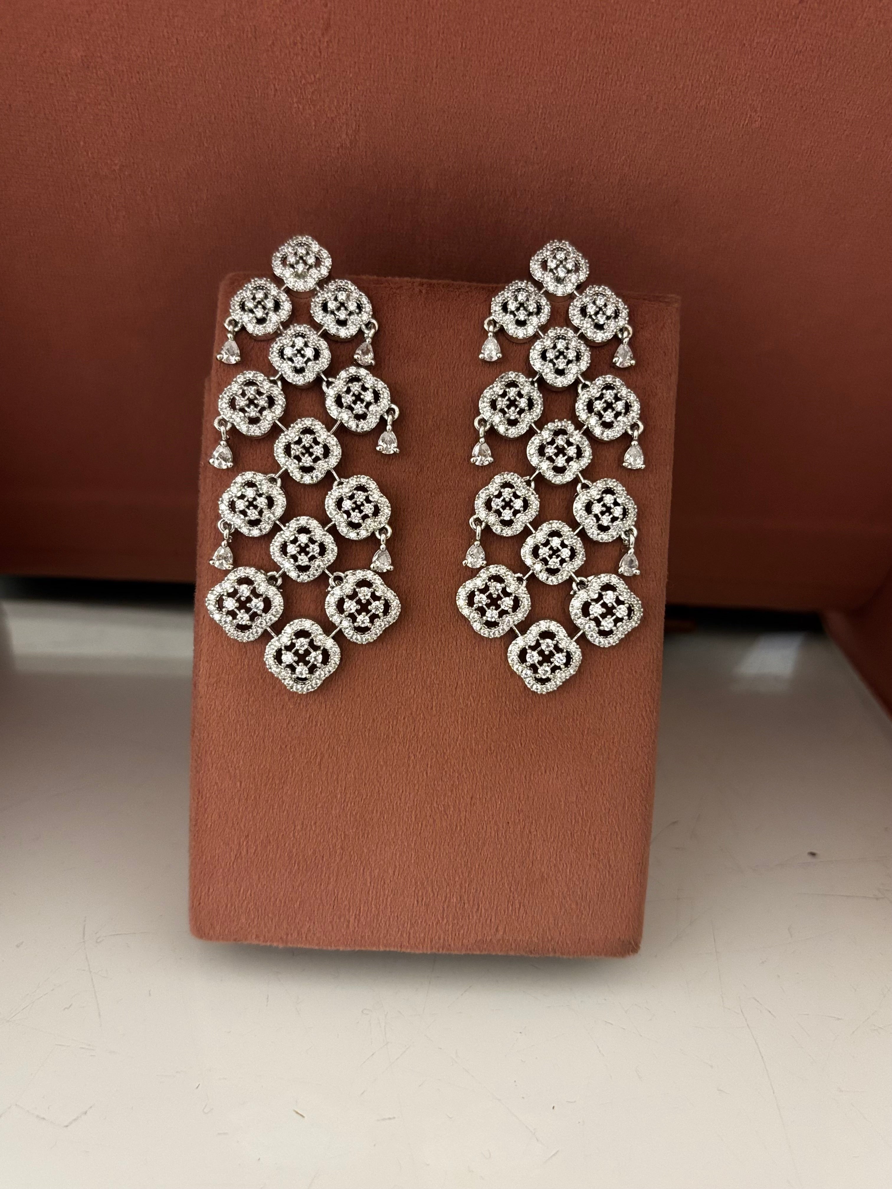 Diamond drop earrings