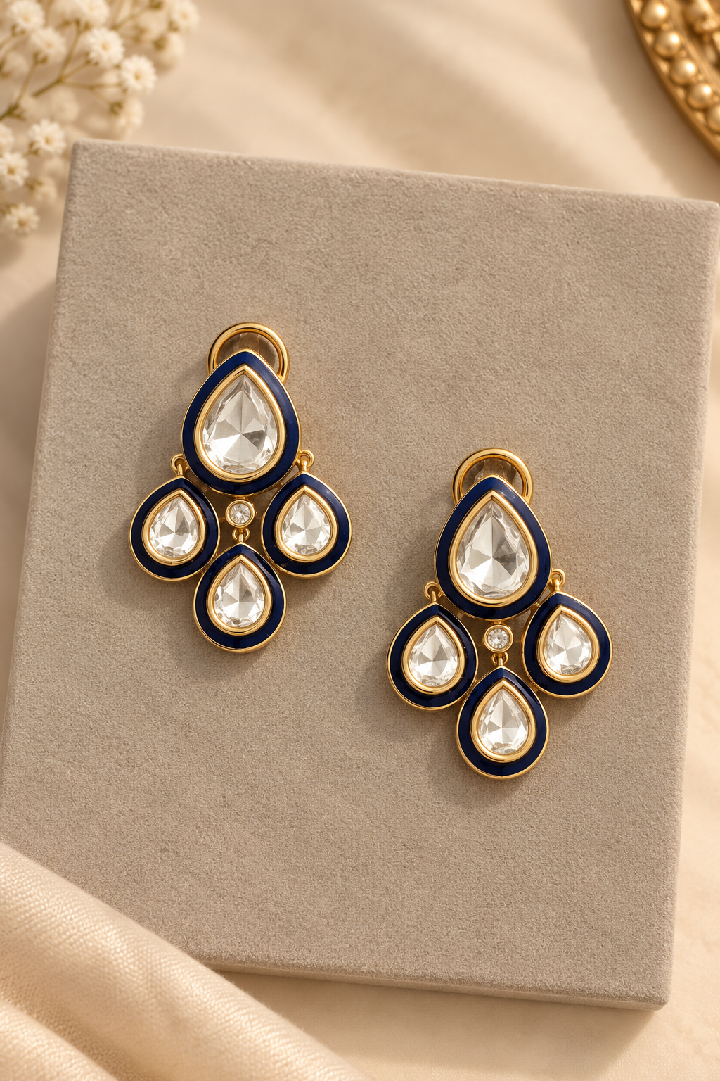 Rang-e-Sham polki studs