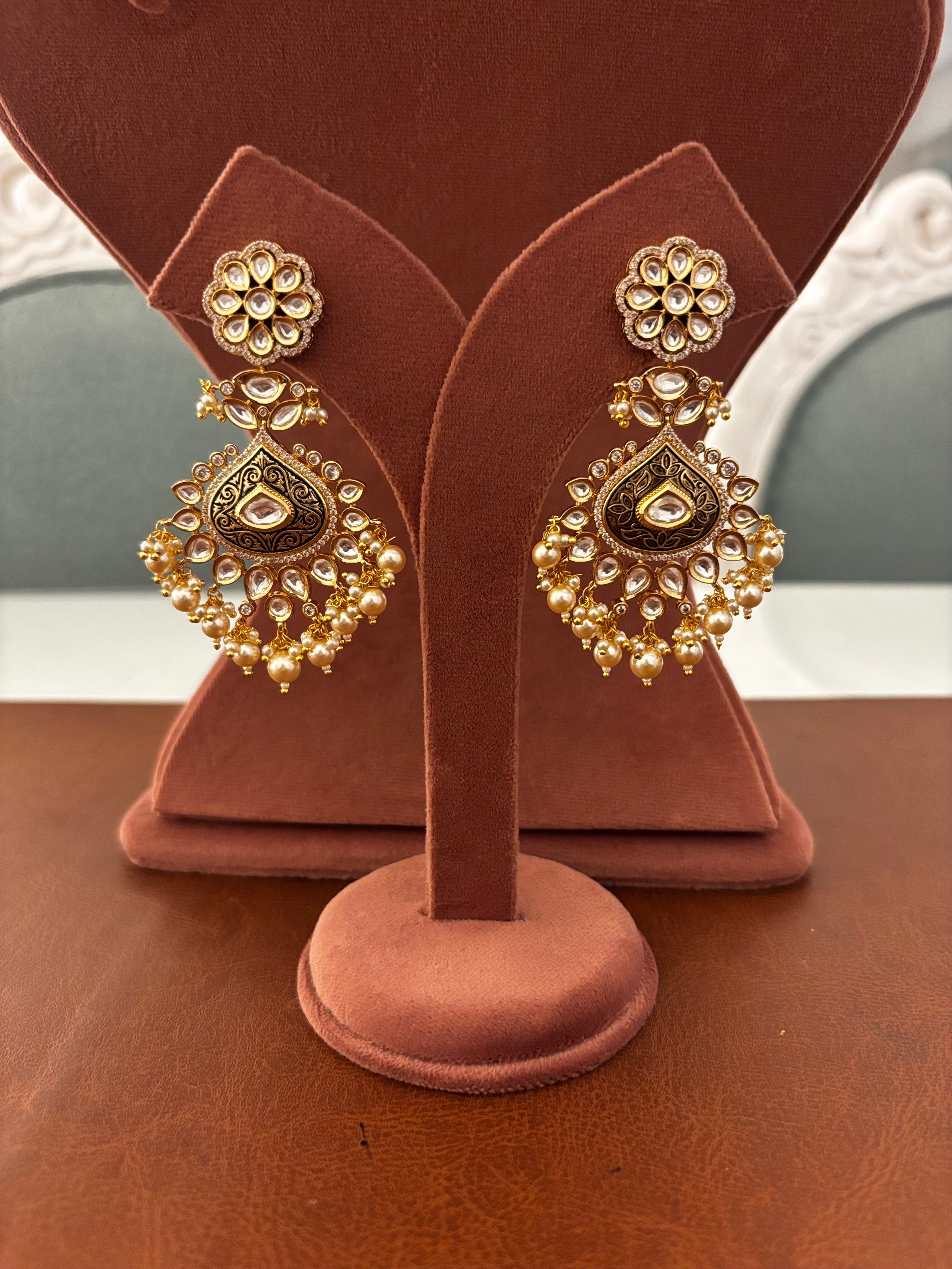 ✨ RangMeera Meena Chandbalis – Enamel Heritage Statement Earrings