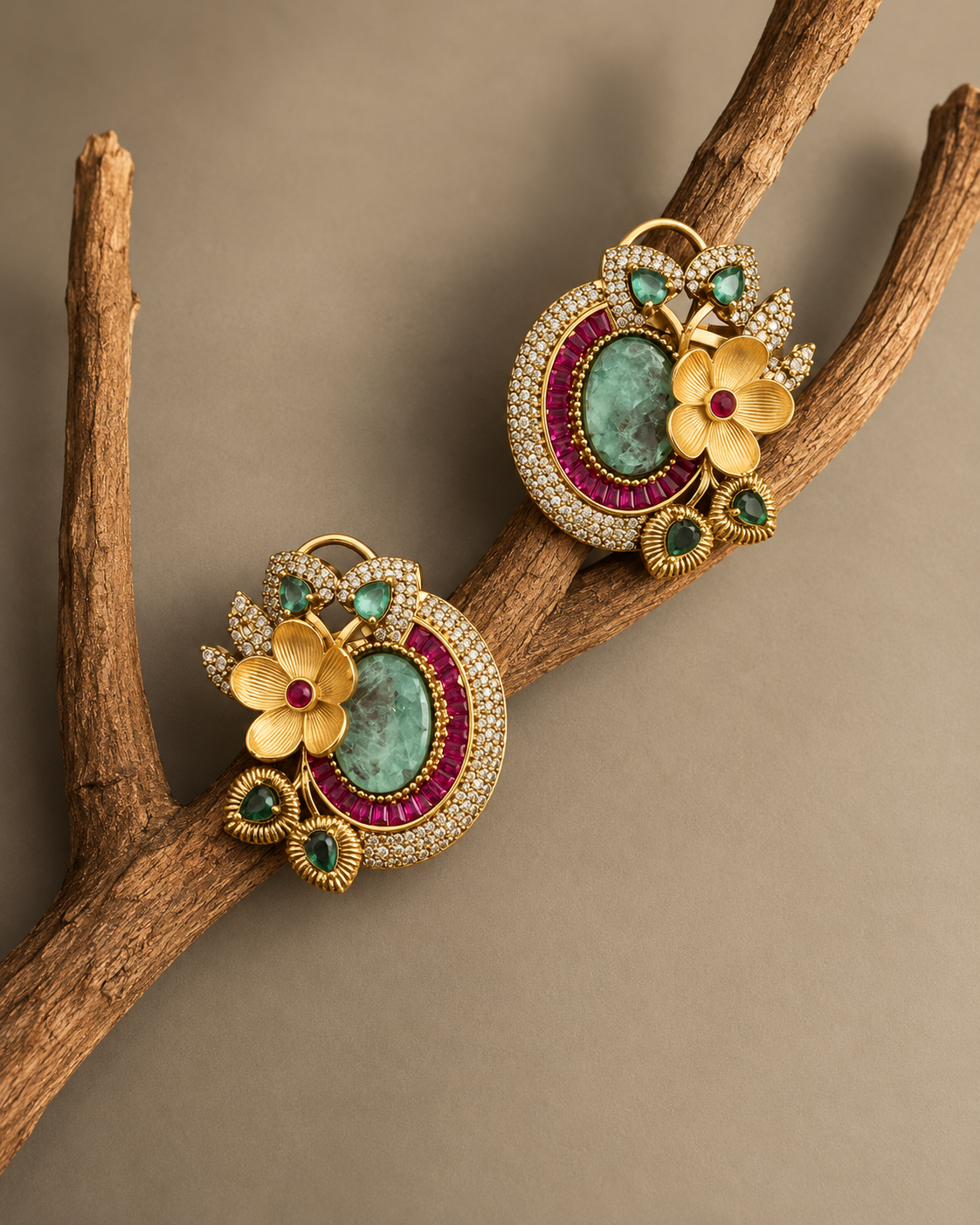 Victorian Polki Pearl earring