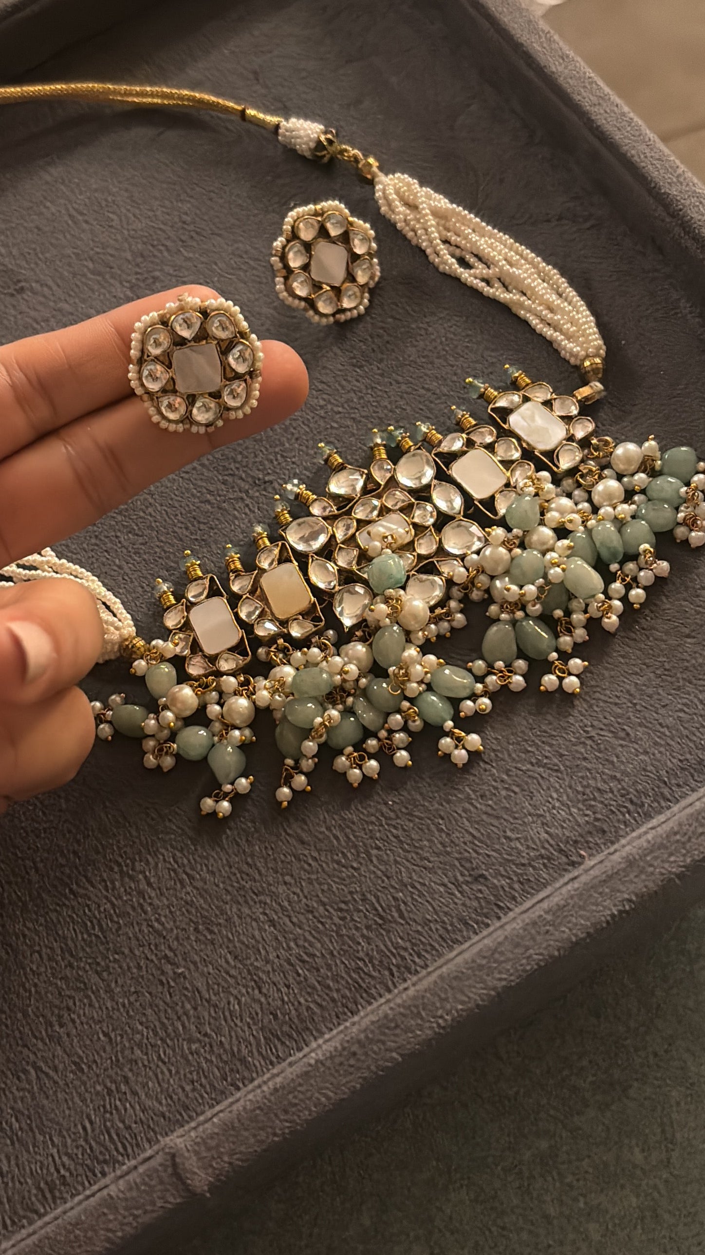 Mother of pearl choker set