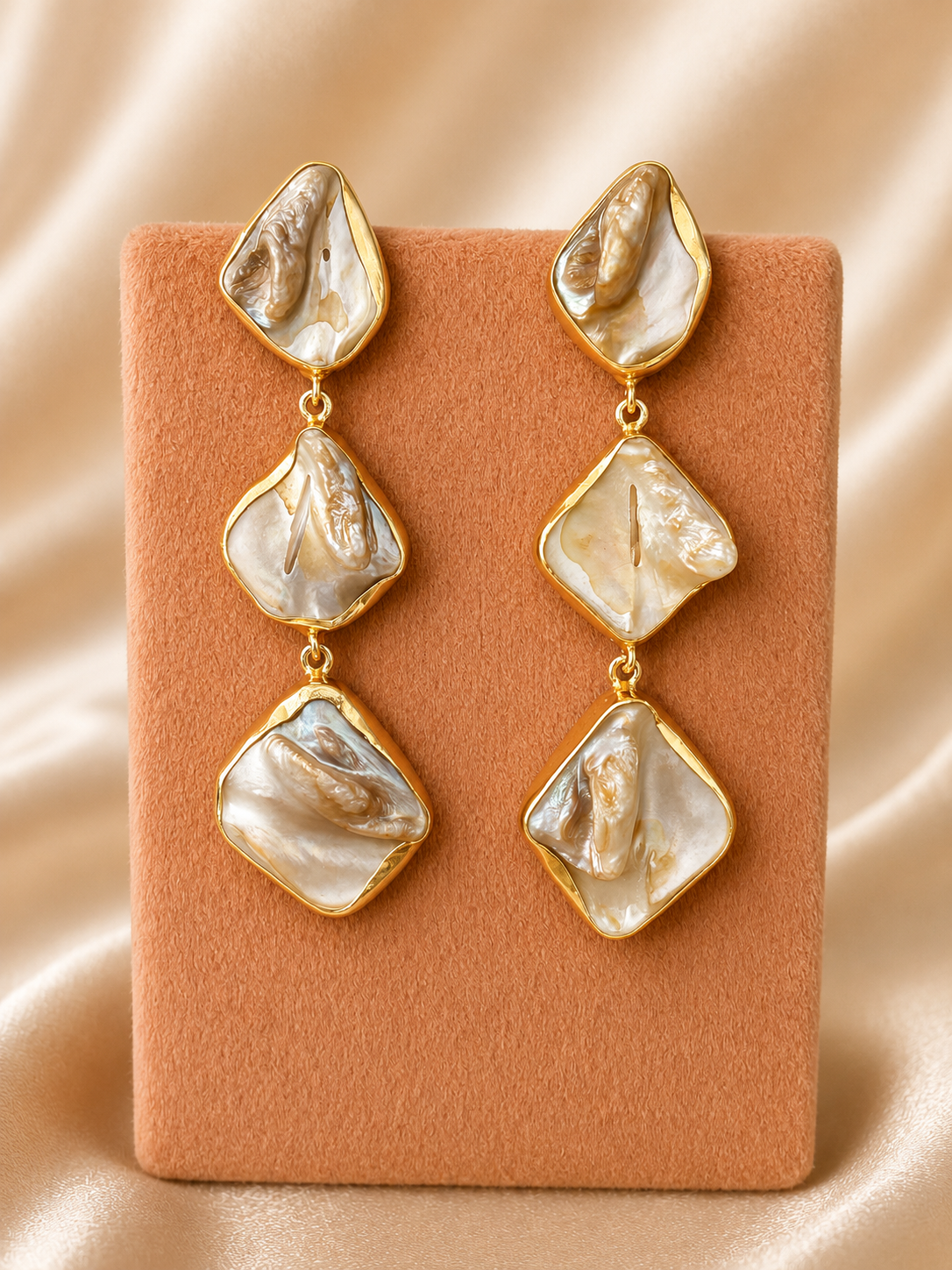 Maris Mother of Pearl Triple Drop Earrings ✨