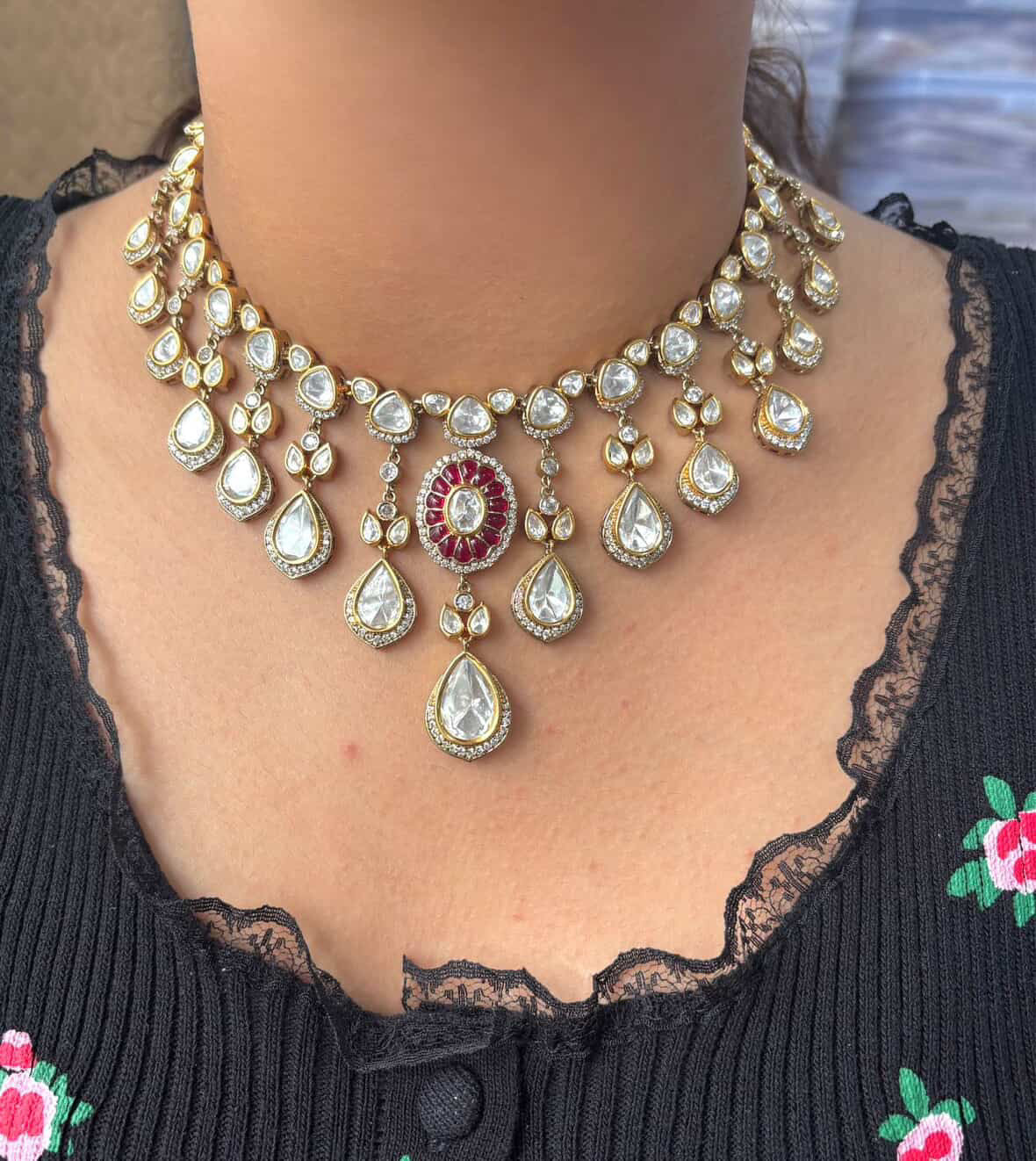 Polki alaya necklace