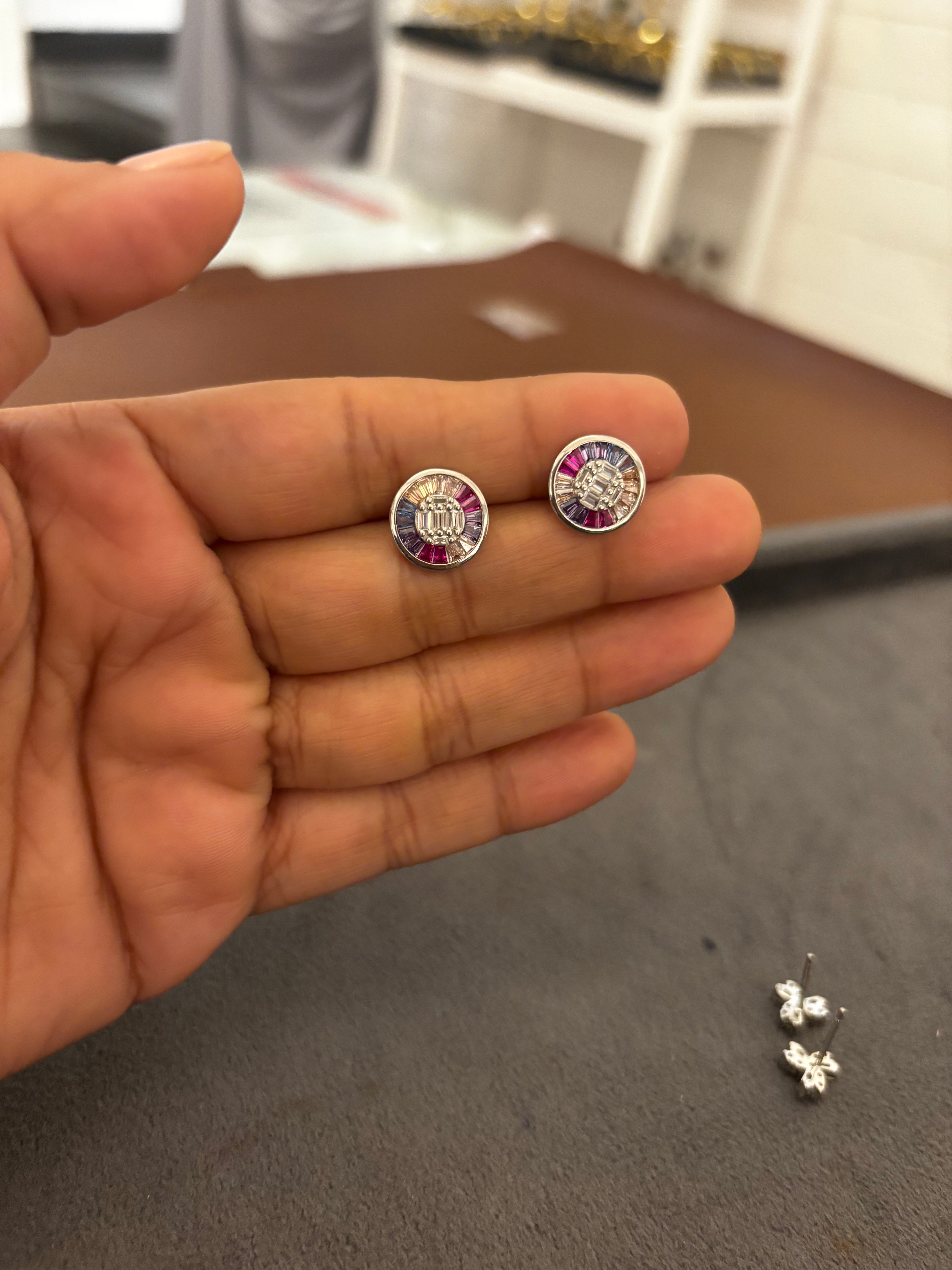 Aurora Prism Silver Studs