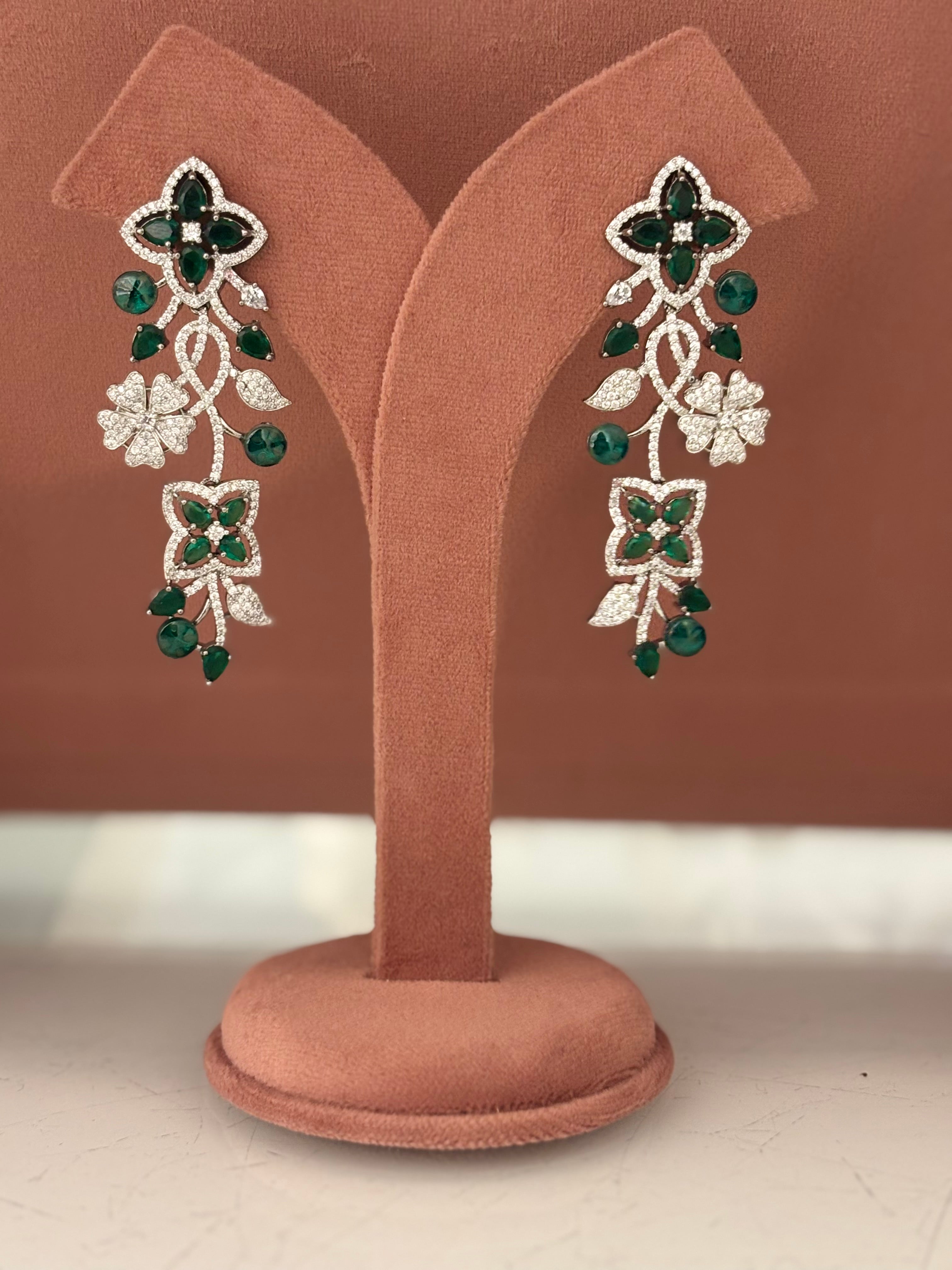 Floréa Diamond Floral Chandelier Earrings