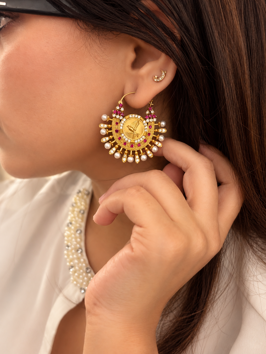 Amora Textured Heart Earrings