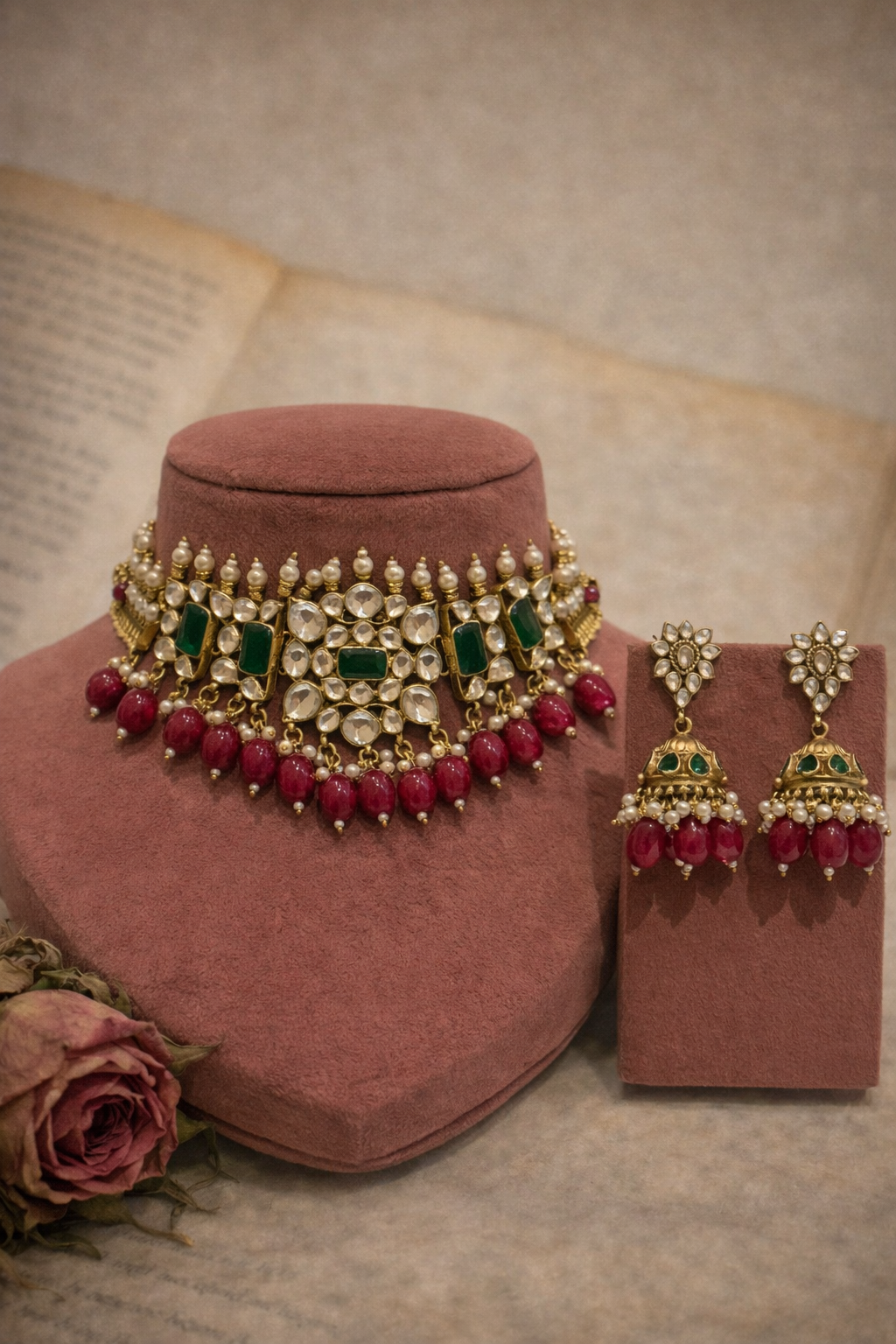 Aarini Padhi Kundan Minimal Choker Set