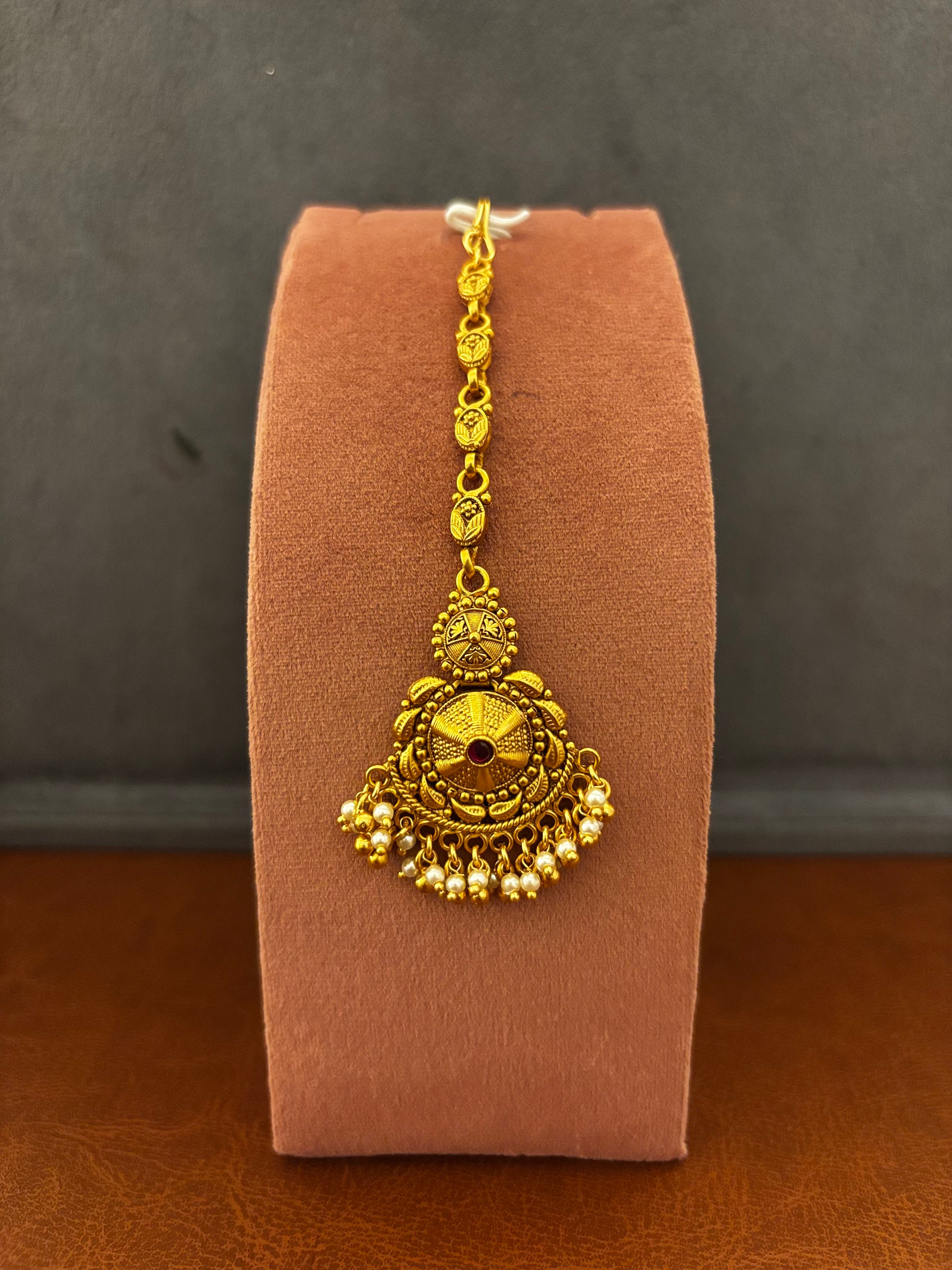 Nanhi Noor Mini‑Me Tikka | Petite Gold Look‑Alike Maang Tikka