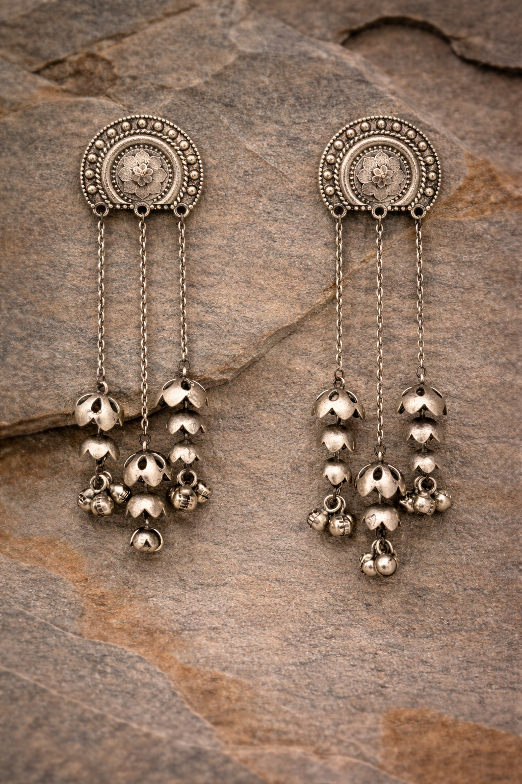 Nysa Sleek Silver Earrings