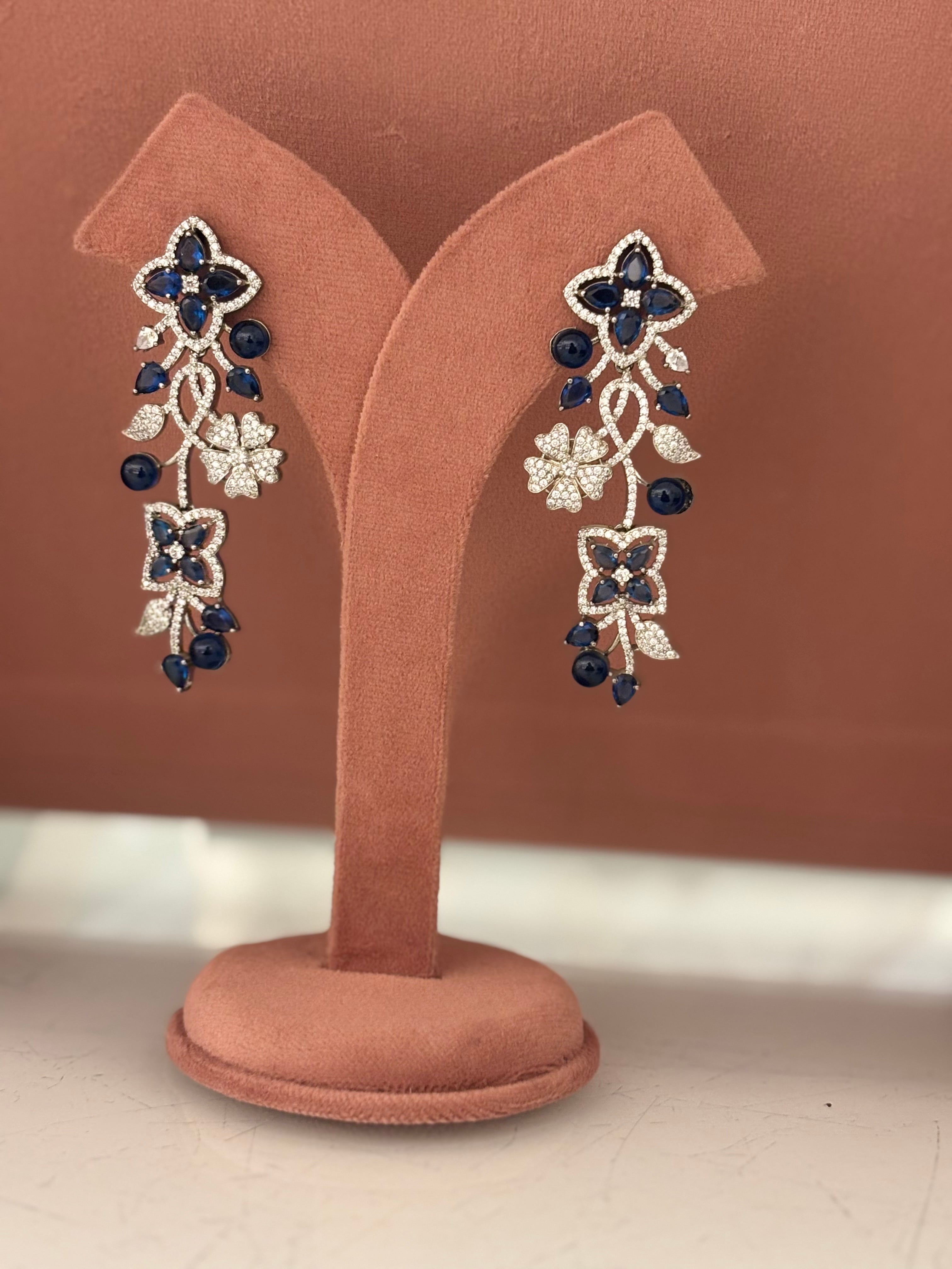 Floréa Diamond Floral Chandelier Earrings