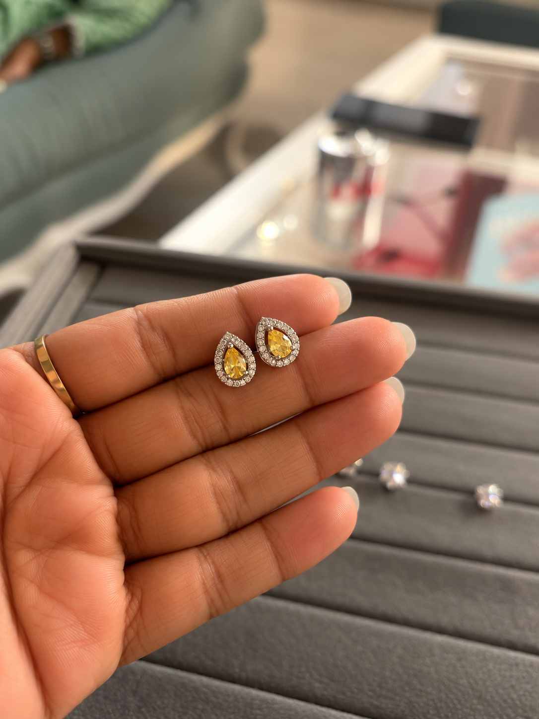 Aab-e-Ishq - 92.5 pure silver drop earrings