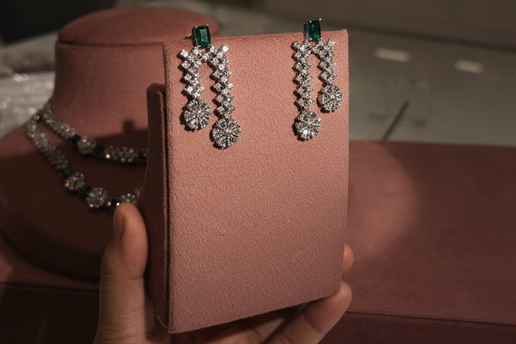 Verdant Bloom Statement Necklace Set