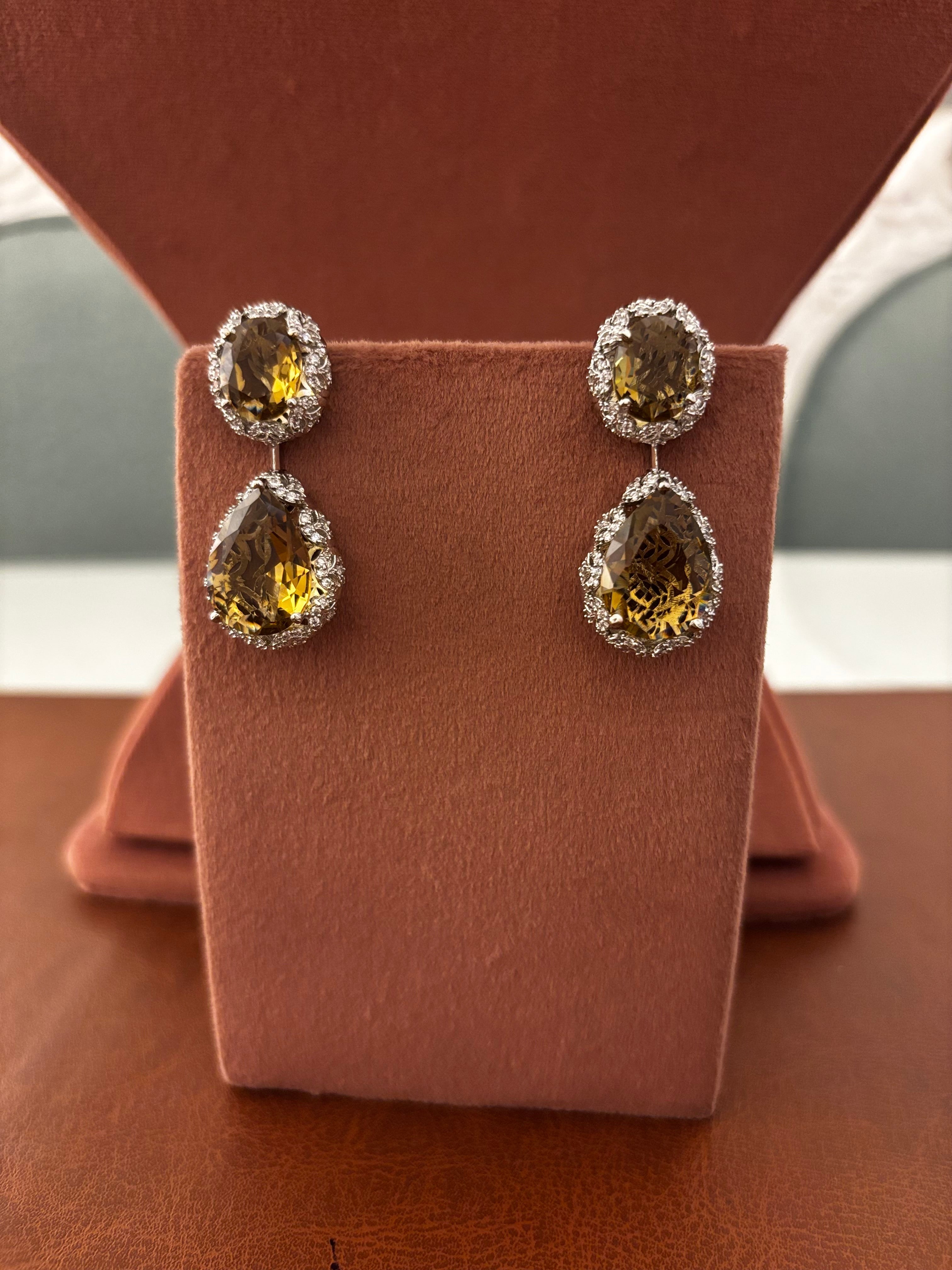 ✨ RatnDew Doublet Drop Earrings – Elegant Gemstone Statement