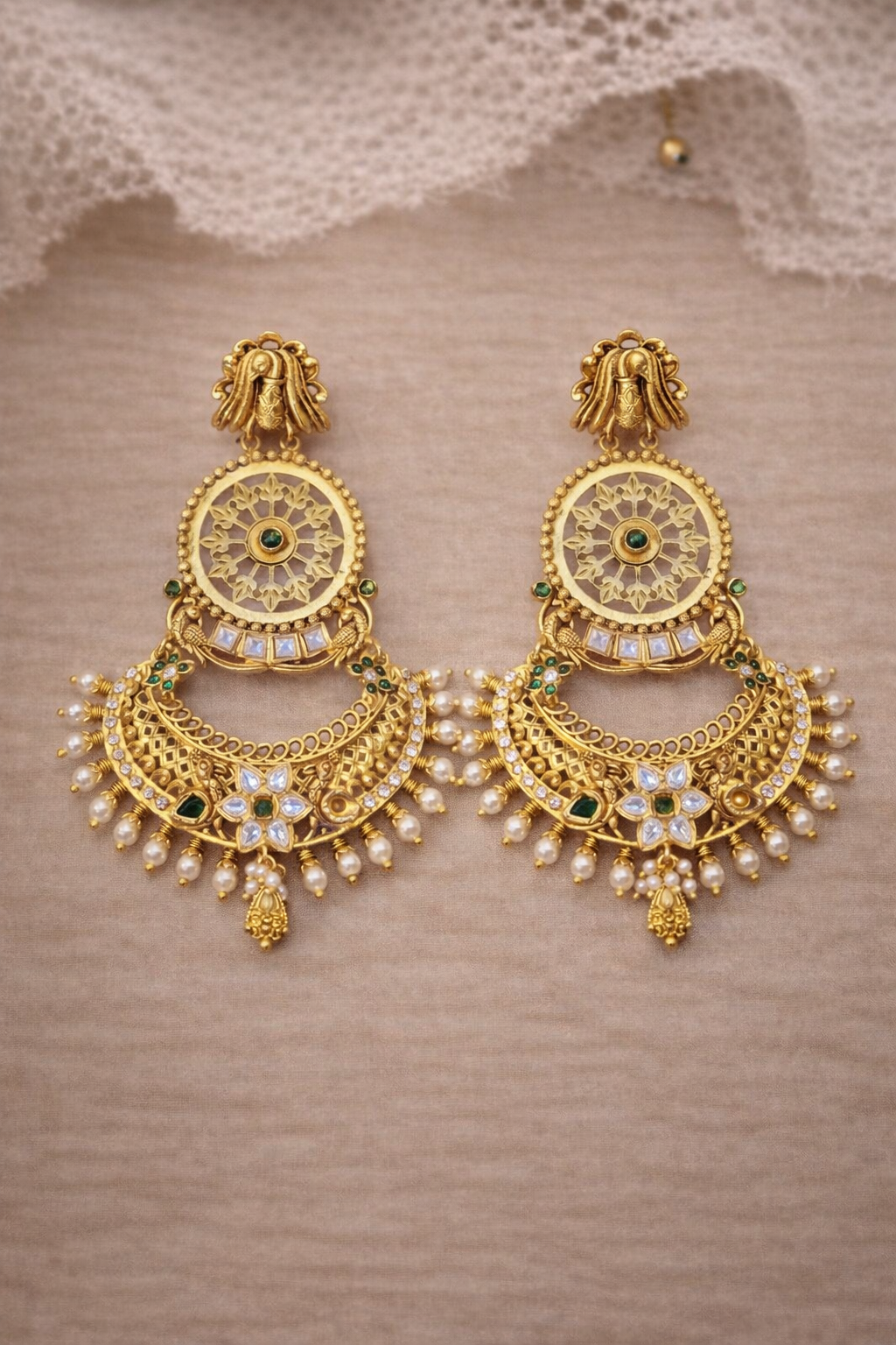 ✨ Ravya Grand Statement Earrings – Bold Designer Ethnic Jewellery