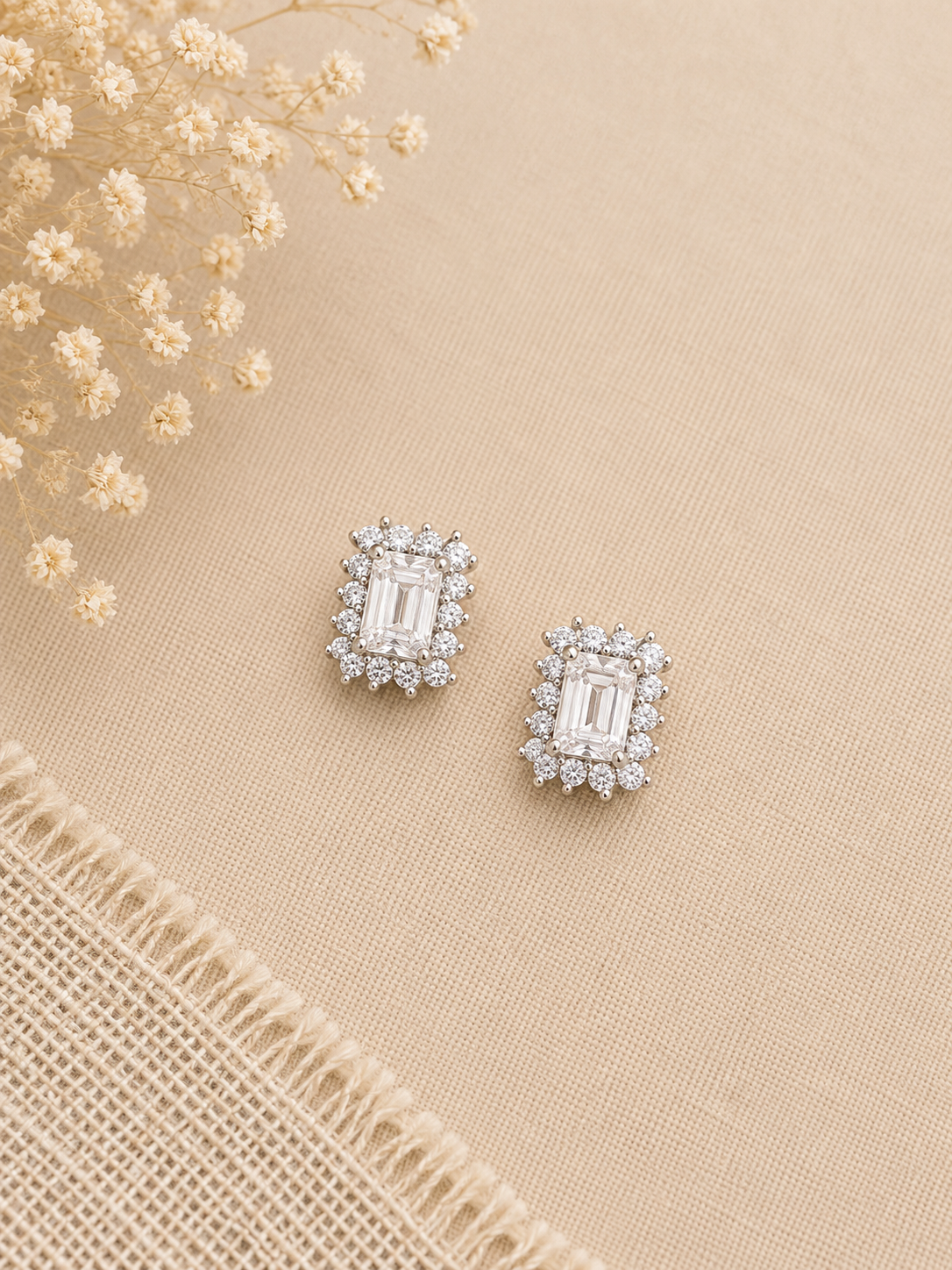 Regal Emerald Silver Studs