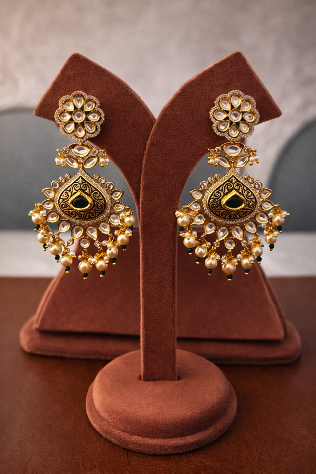 ✨ RangMeera Meena Chandbalis – Enamel Heritage Statement Earrings