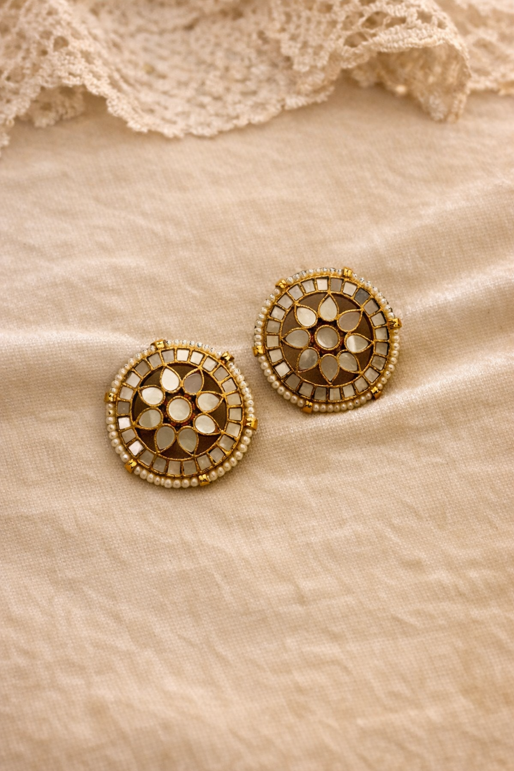 ✨ IvoryLuxe MOP Studs – Mother‑of‑Pearl Classic Earrings
