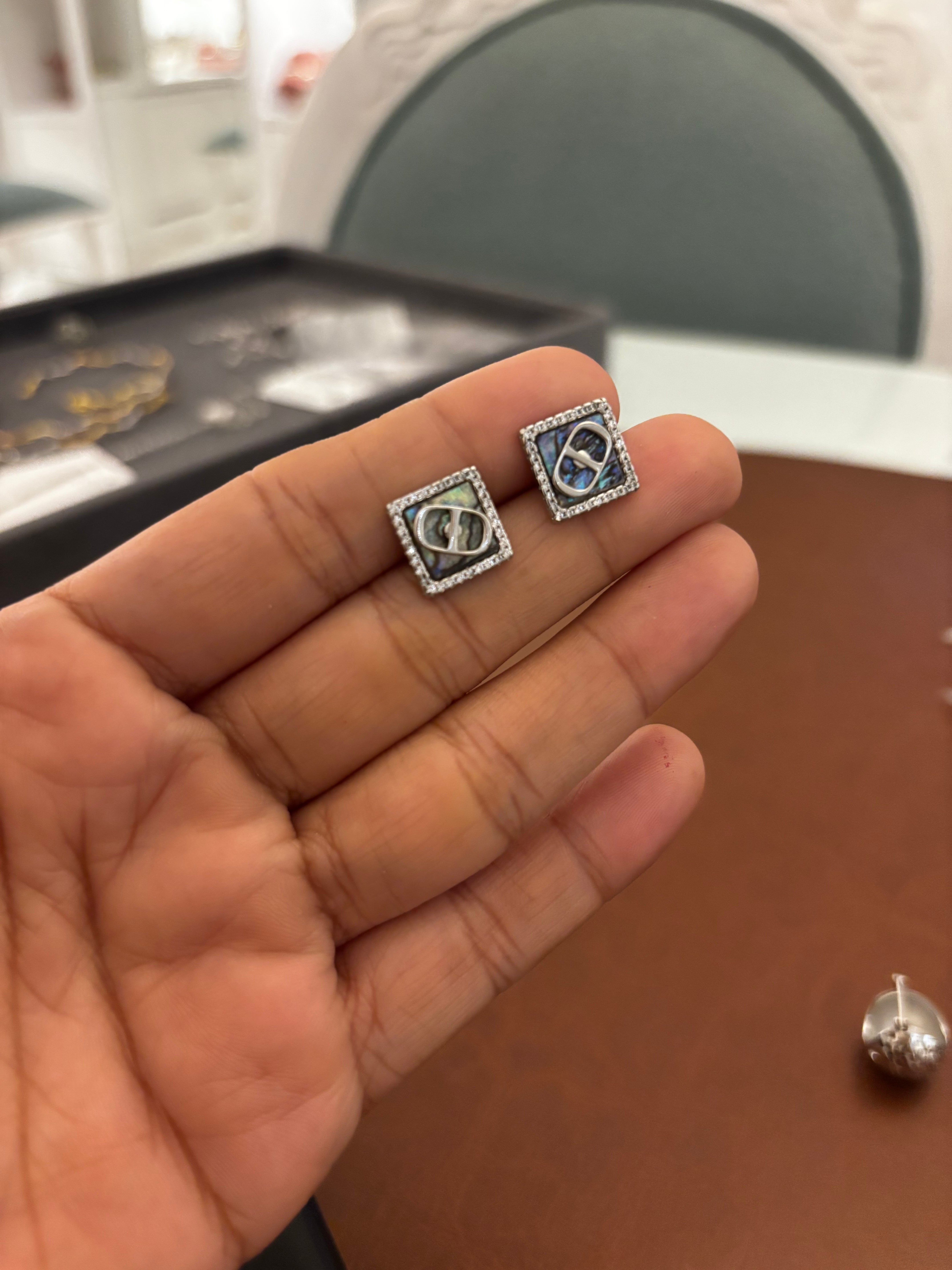 Monogram Stud Earrings – 92.5 Sterling Silver