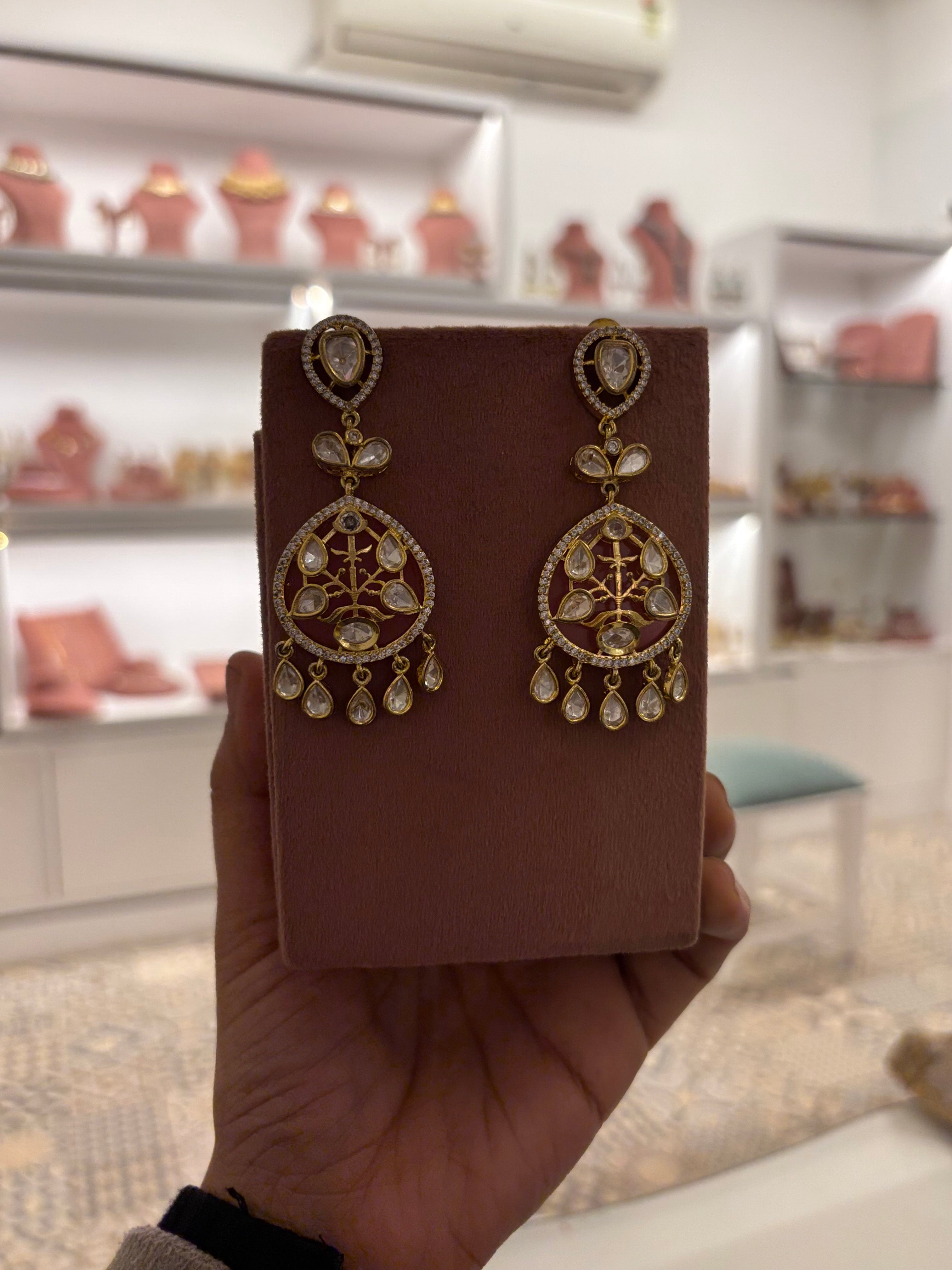 Rustique Carved Stone Pendant Set