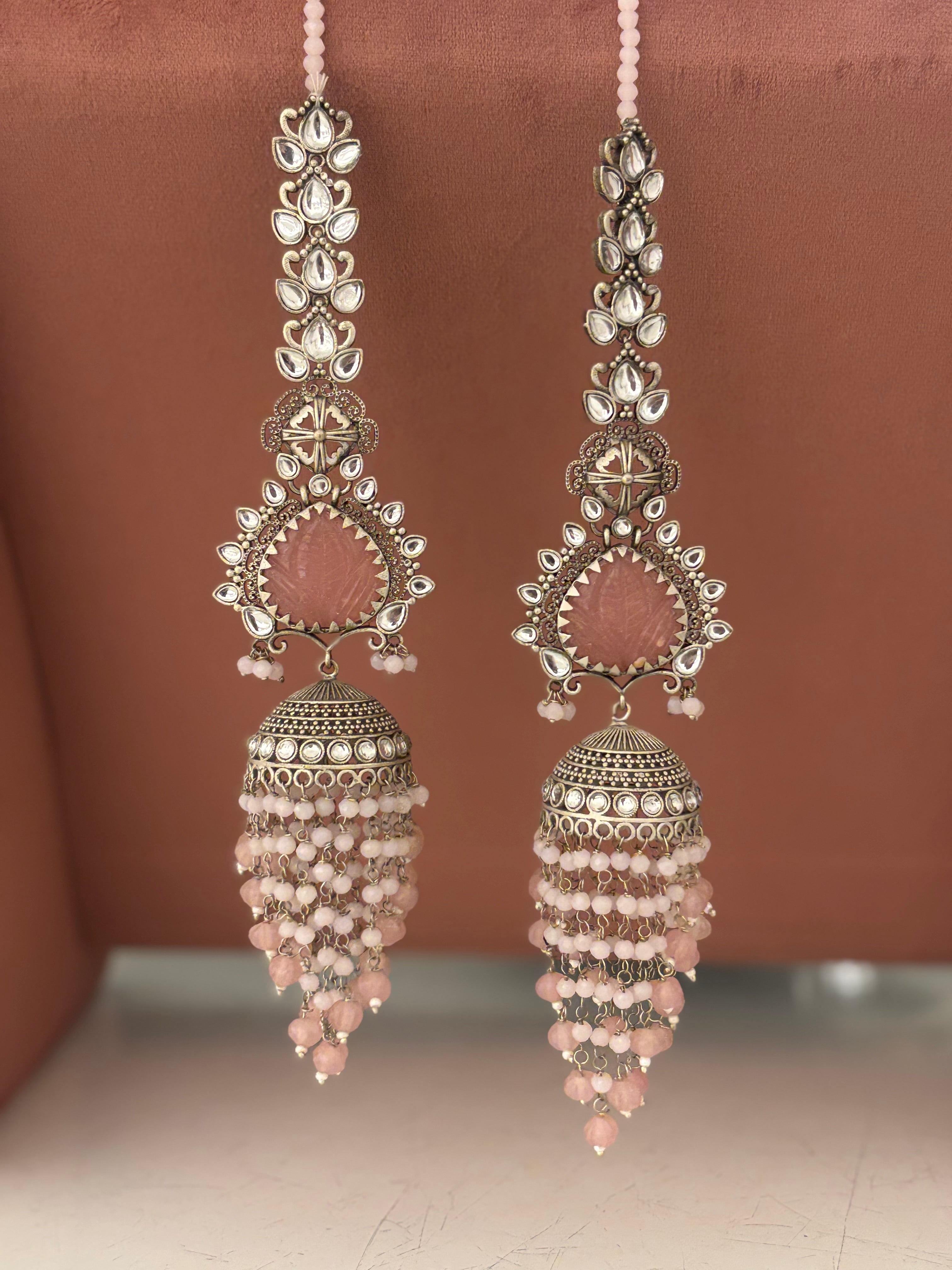 Kanchana German Silver Jhumka Earrings